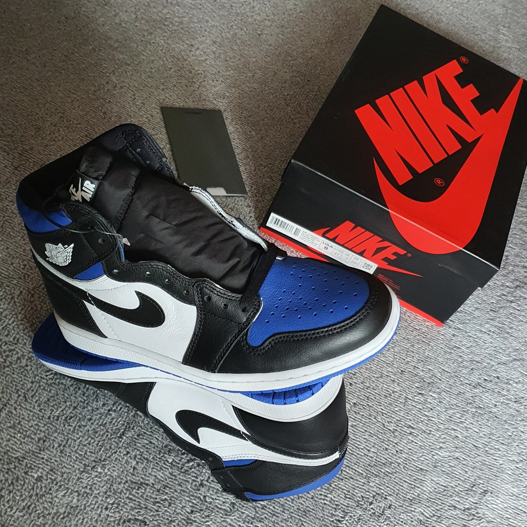 Jordan 1 Retro High OG Royal Toe 착용 스타일 - 3