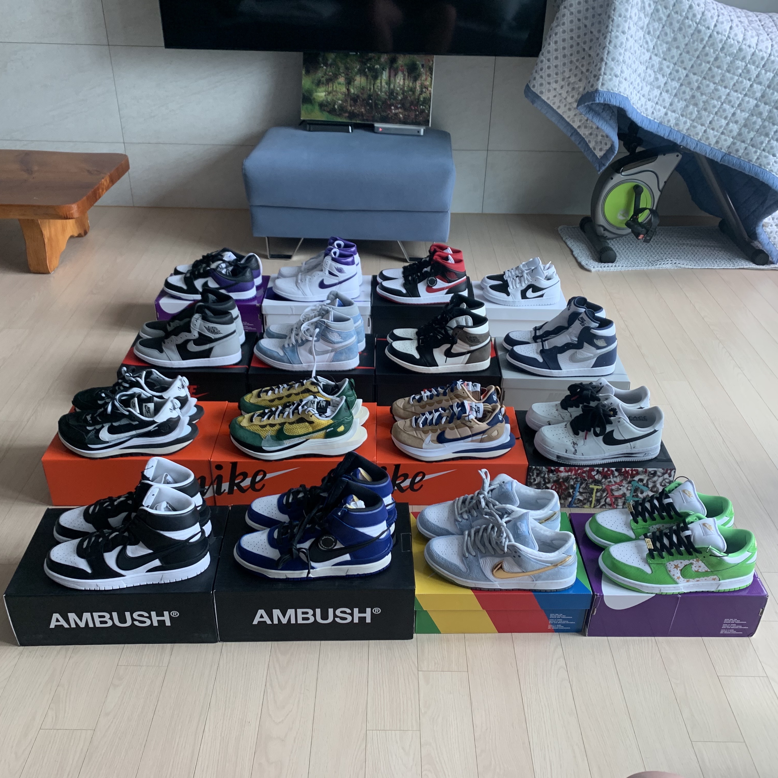 Nike x Ambush Dunk High Deep Royal Blue, Nike x Ambush Dunk High Black 착용 스타일