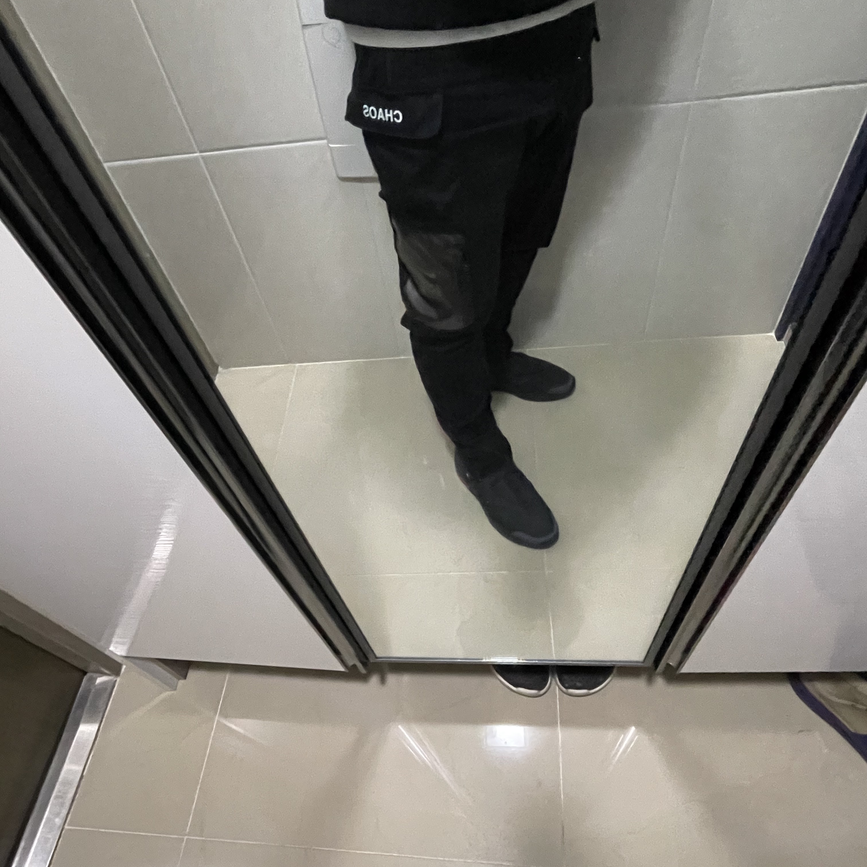Nike x Undercover NRG TC Pants Black - Asia, Nike x Fear of God Air Fear of God 1 Triple Black 착용 스타일 - 3
