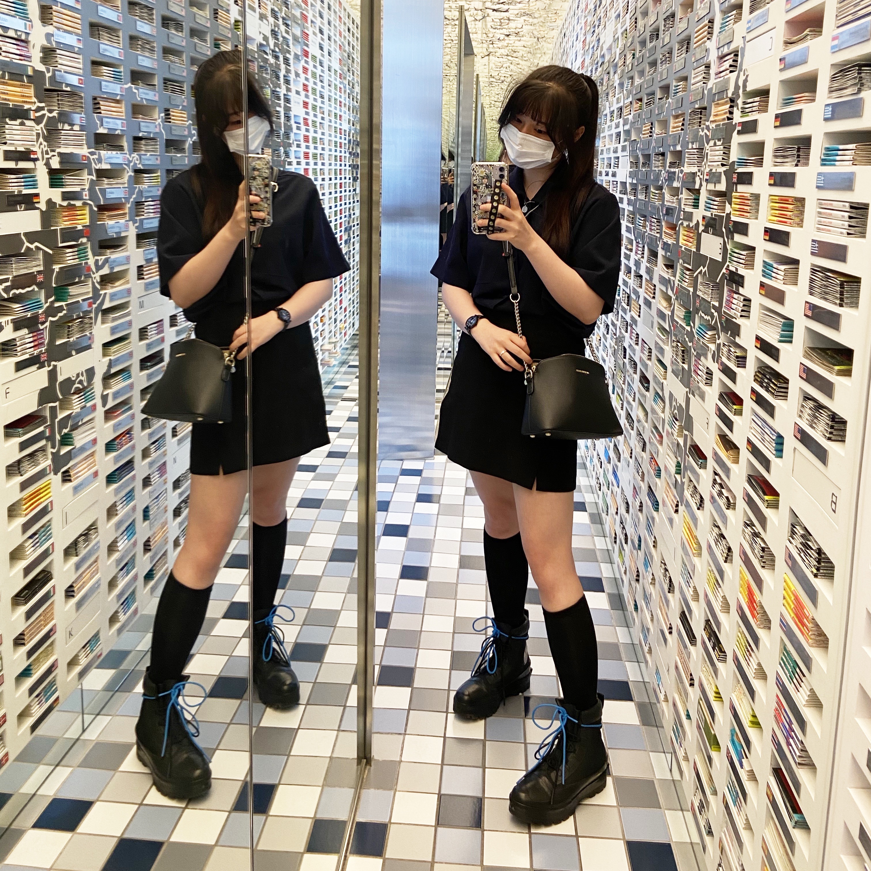 Converse x Ambush Chuck Taylor All Star Duck Boot Black 착용 스타일
