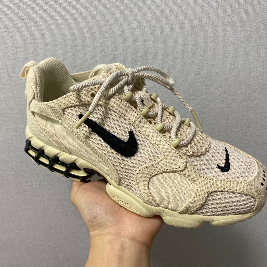 Nike x Stussy Air Zoom Spiridon Cage 2 Fossil 착용 스타일