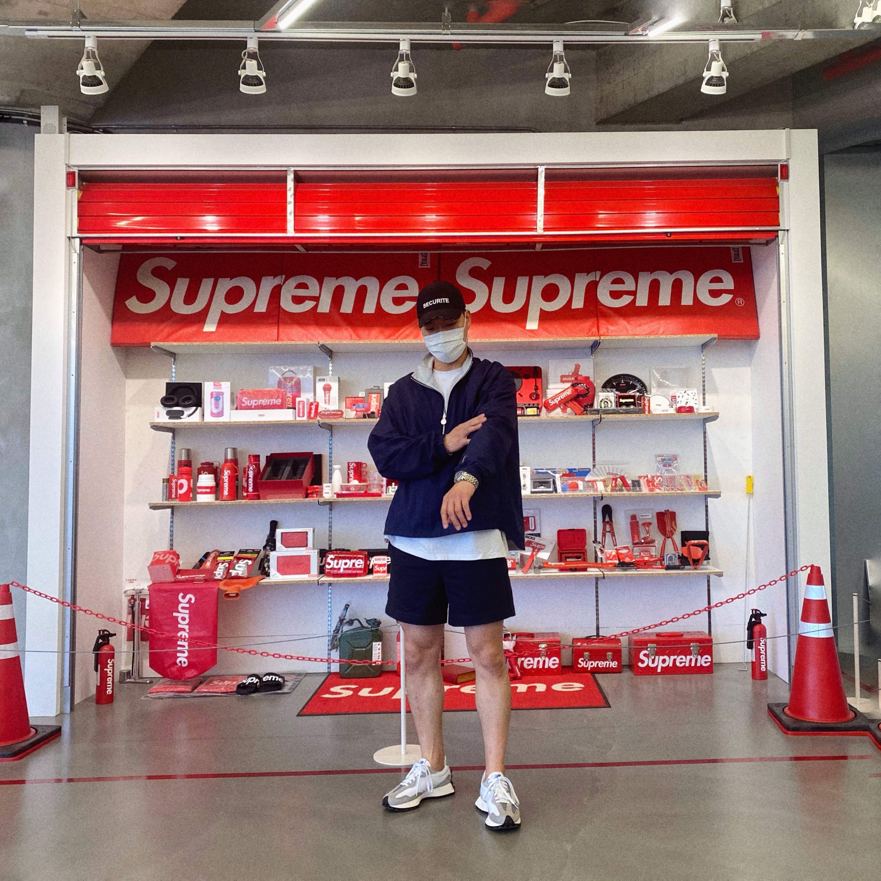 New Balance 327 Grey, Nike x Kim Jones Reversible Wind Breaker Navy - US/EU 착용 스타일 - 2