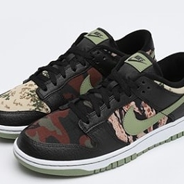 Nike Dunk Low SE Black Multi Camo 착용 스타일 - 1