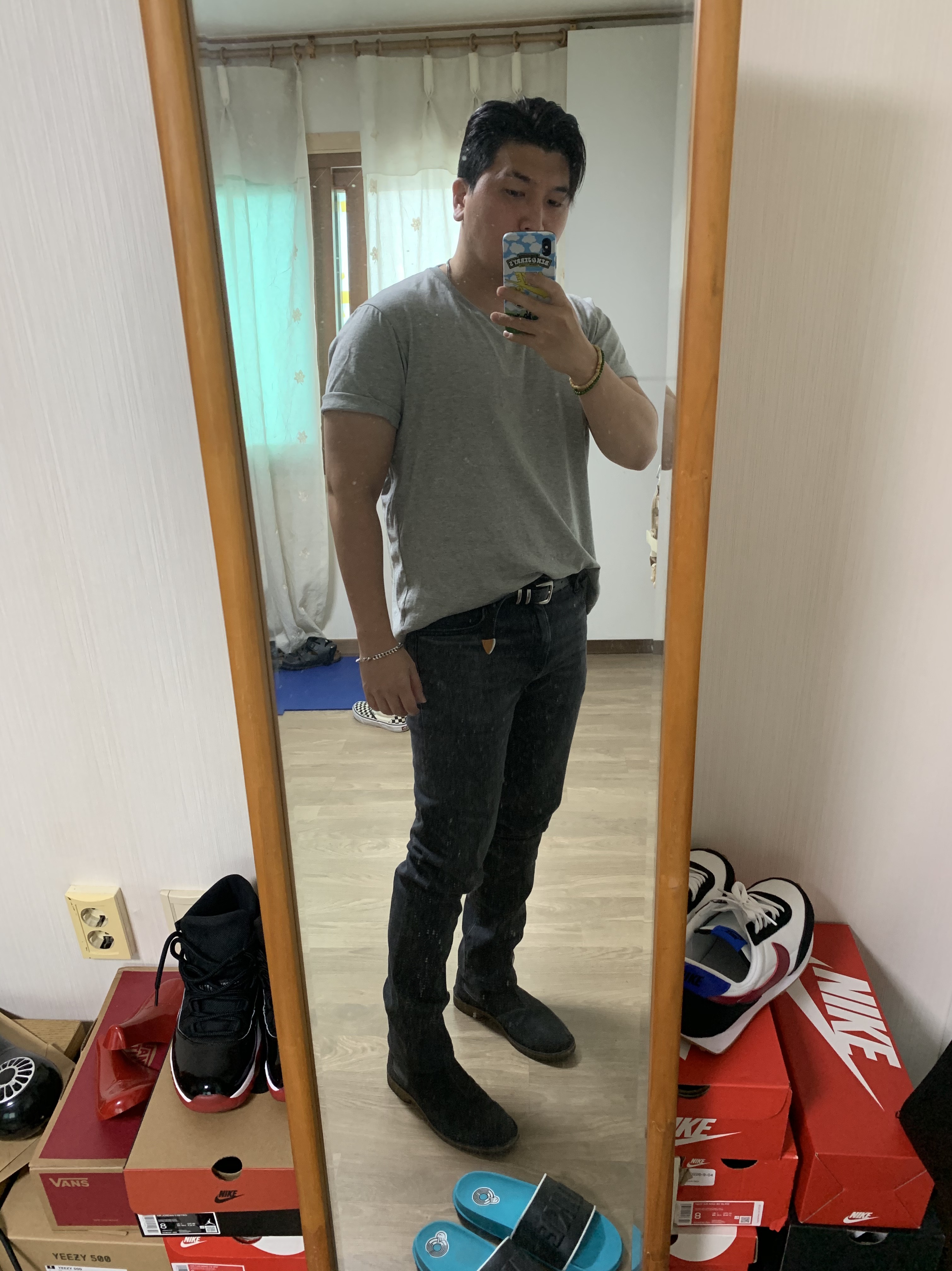 Jordan 1 Low Court Purple, Jordan 11 Retro Bred 2019 착용 스타일 - 3