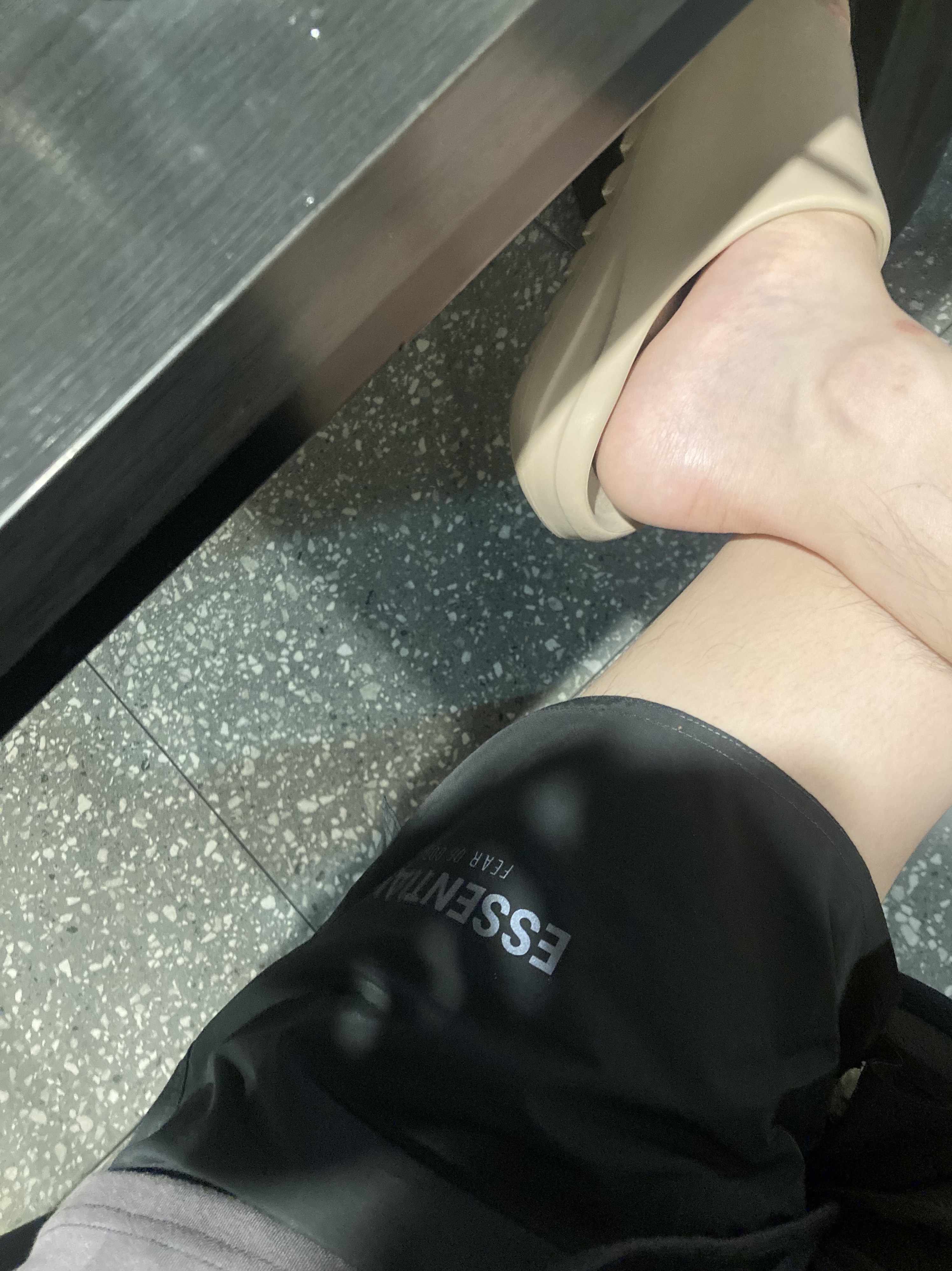 Essentials Volley Shorts Black - 21SS, Adidas Yeezy Slide Pure 착용 스타일