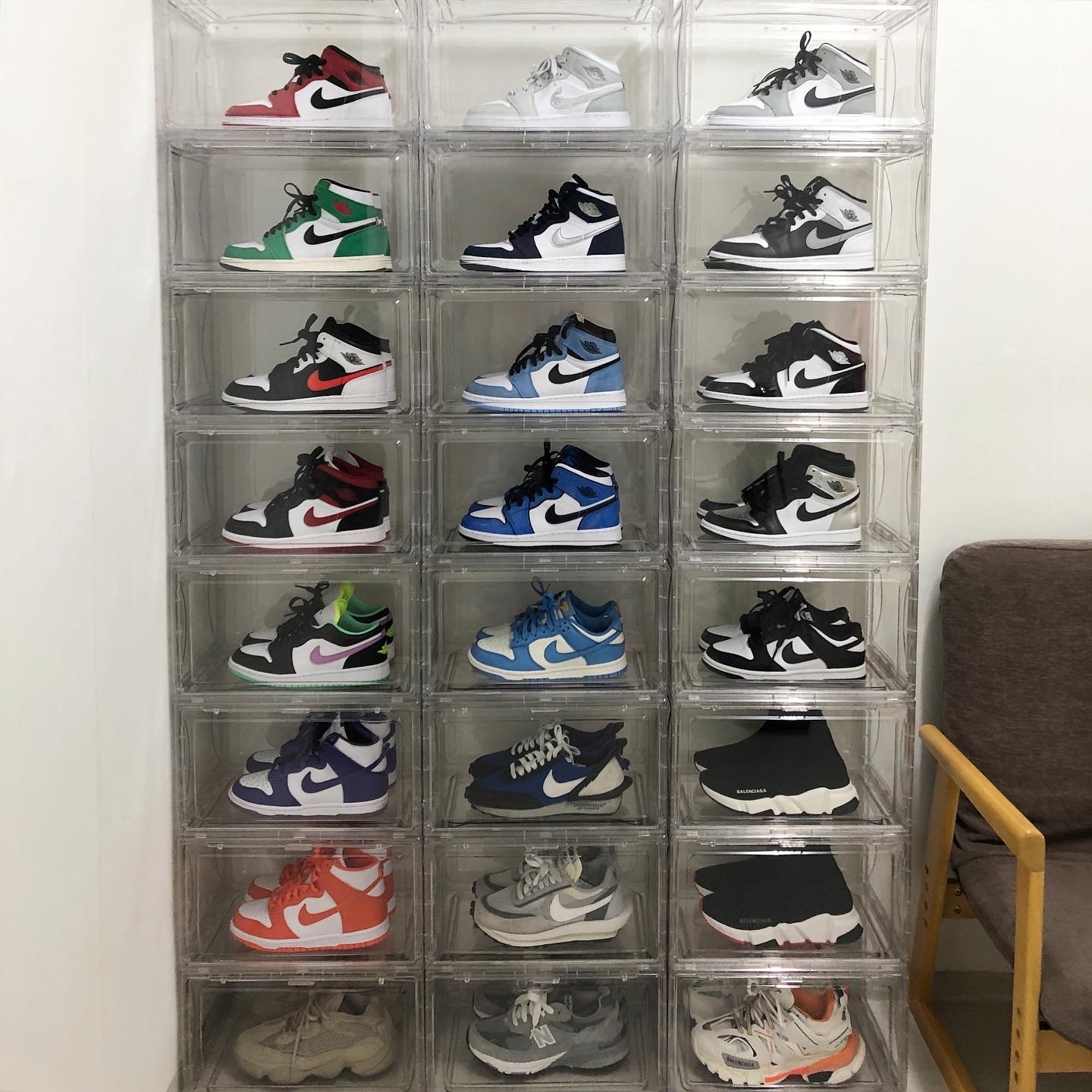 (GS) Jordan 1 Retro High OG University Blue, (W) Jordan 1 Retro High OG Lucky Green 착용 스타일 - 2