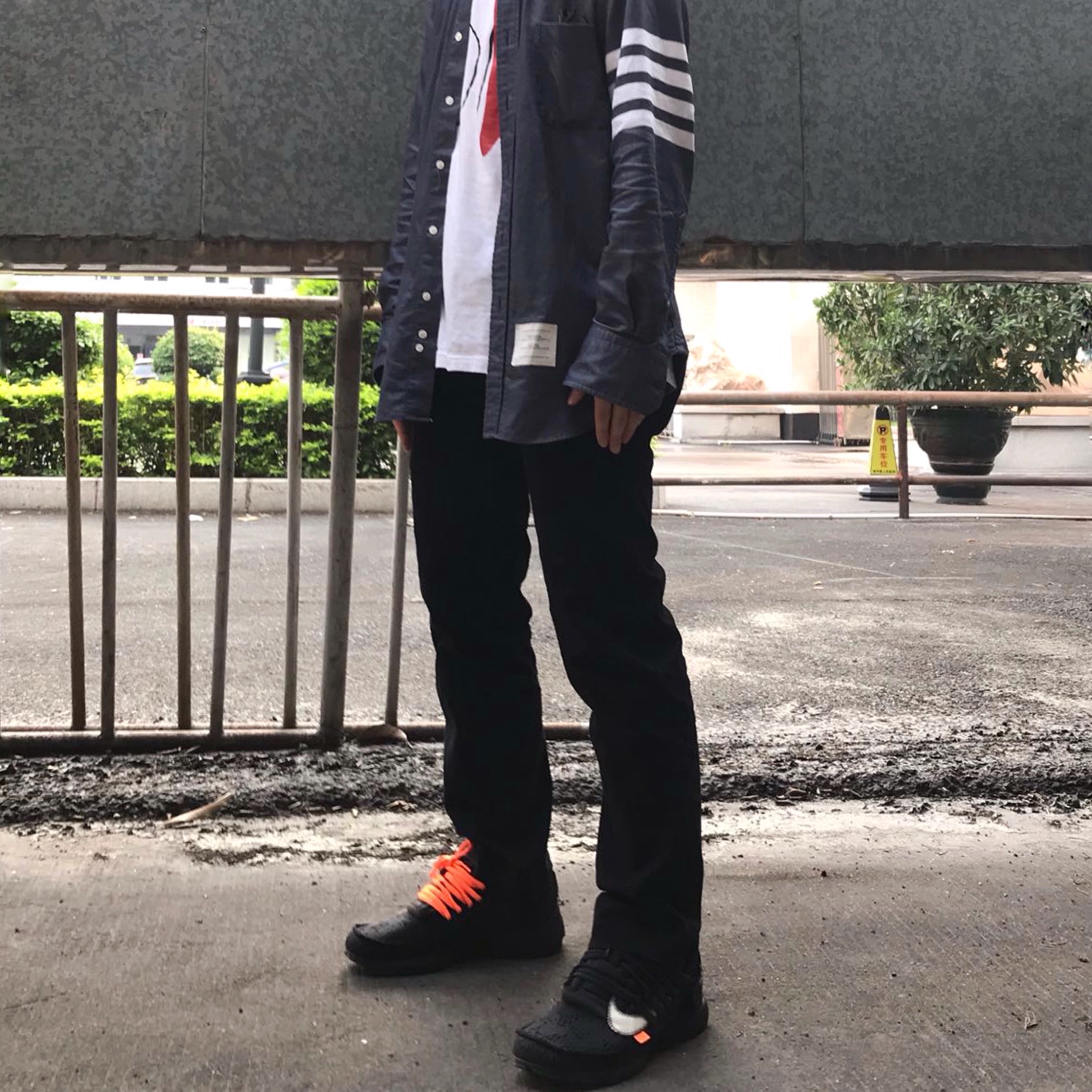 Nike x Sacai LDWaffle Green Multi, Nike x Off-White Air Presto Black 착용 스타일 - 2