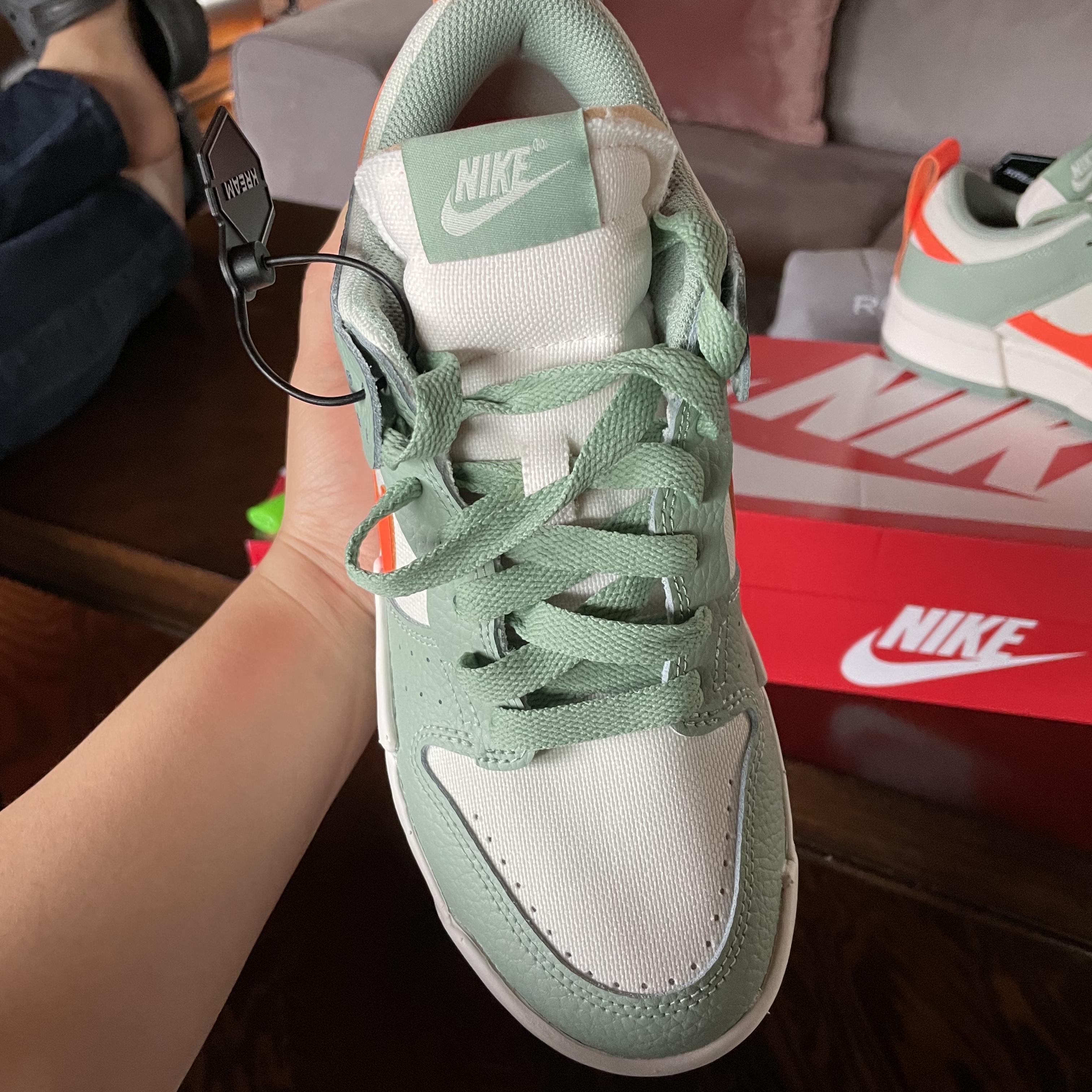 (W) Nike Dunk Low Disrupt Sea Glass 착용 스타일 - 2
