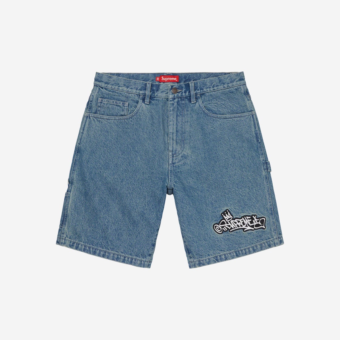 WRG JEAN CO Denim Painter Shorts, Made in USA, Men's, W35 equivalent cotton blue type Vintage Second Hand