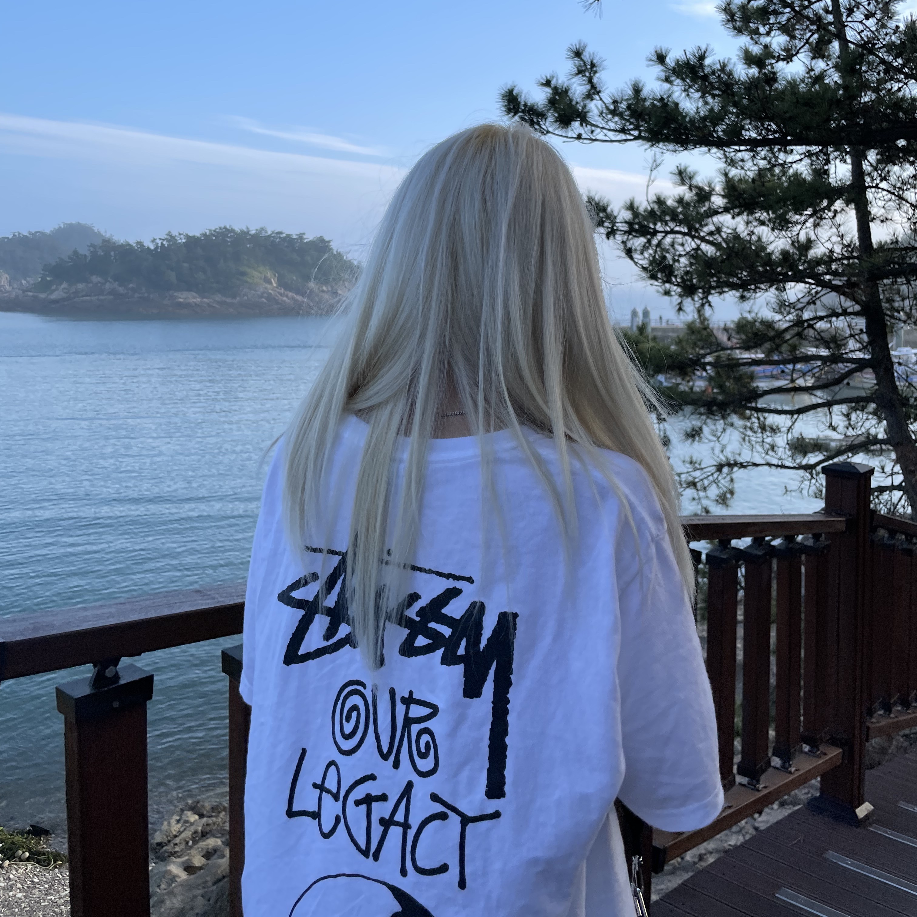Stussy x Our Legacy Surfman T-Shirt White - 21SS 착용 스타일