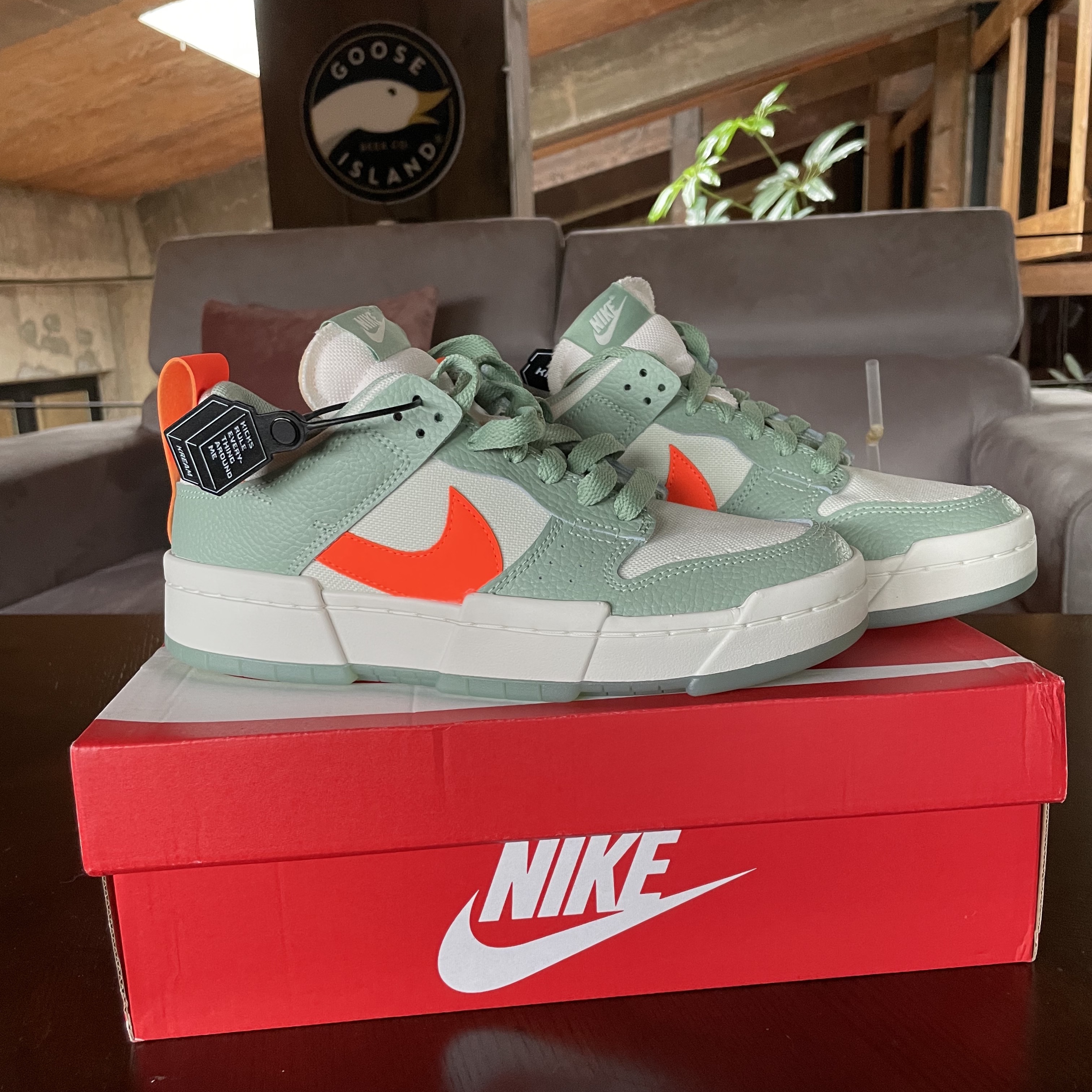 (W) Nike Dunk Low Disrupt Sea Glass 착용 스타일 - 1