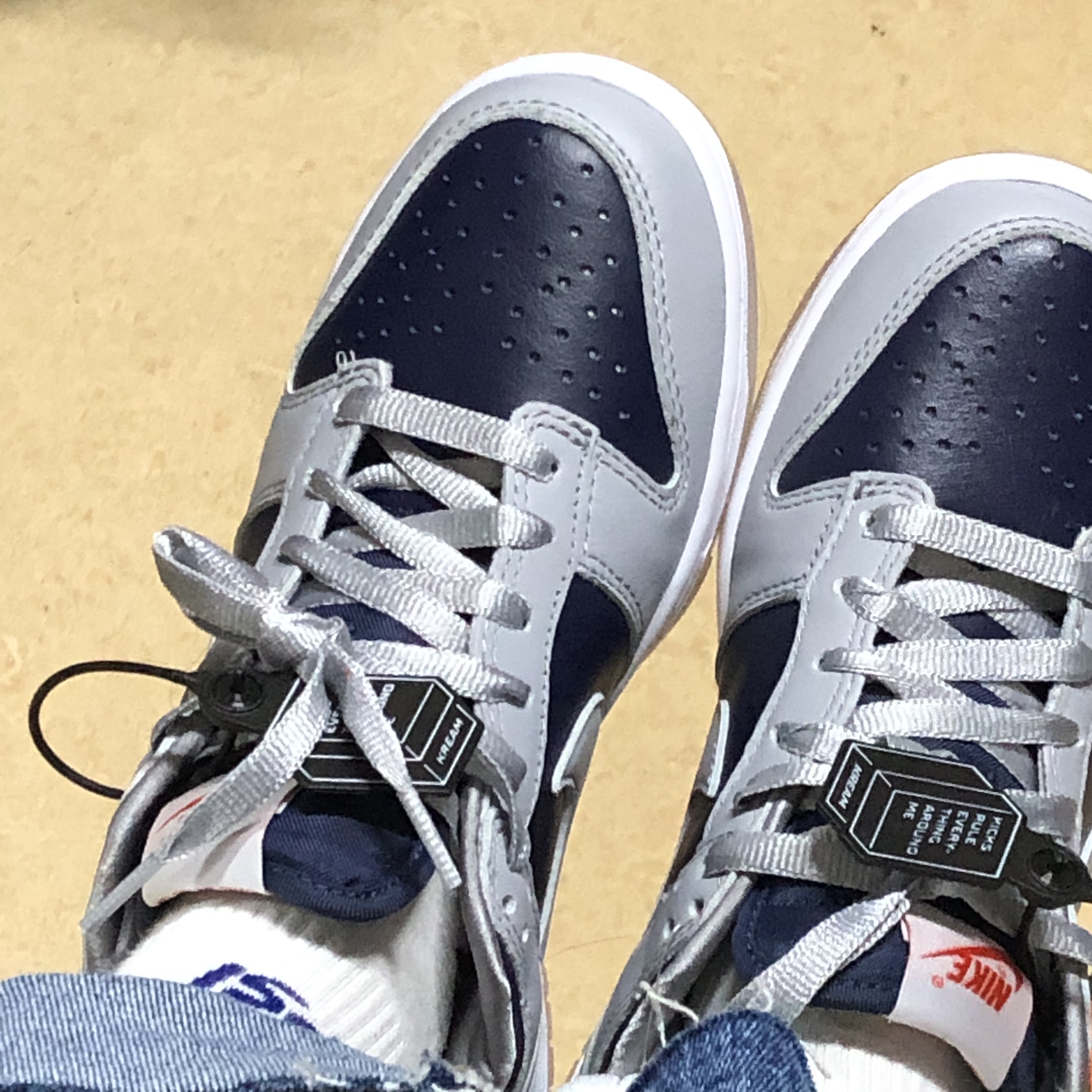 (W) Nike Dunk Low SP College Navy 착용 스타일 - 2