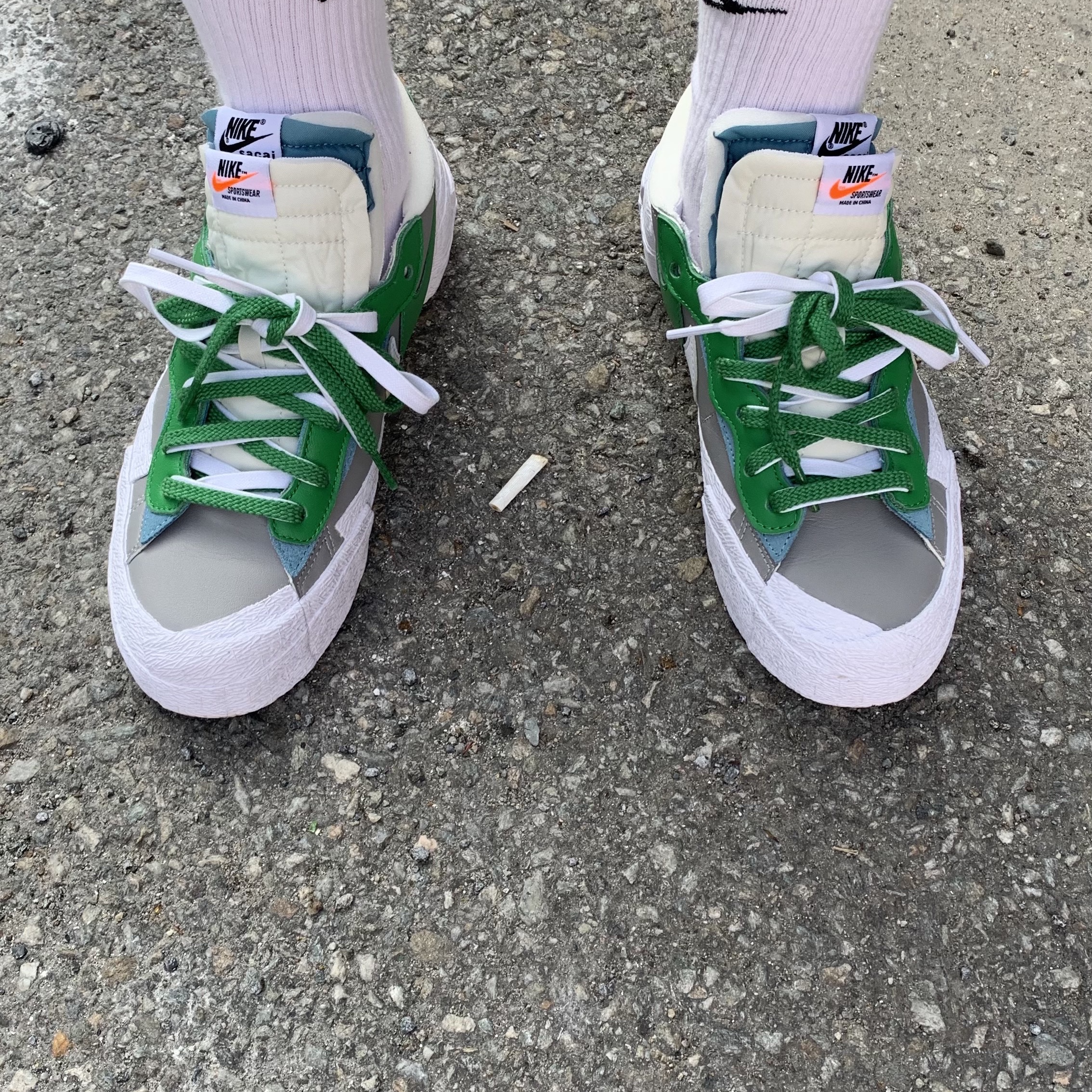 Nike x Sacai Blazer Low Classic Green 착용 스타일