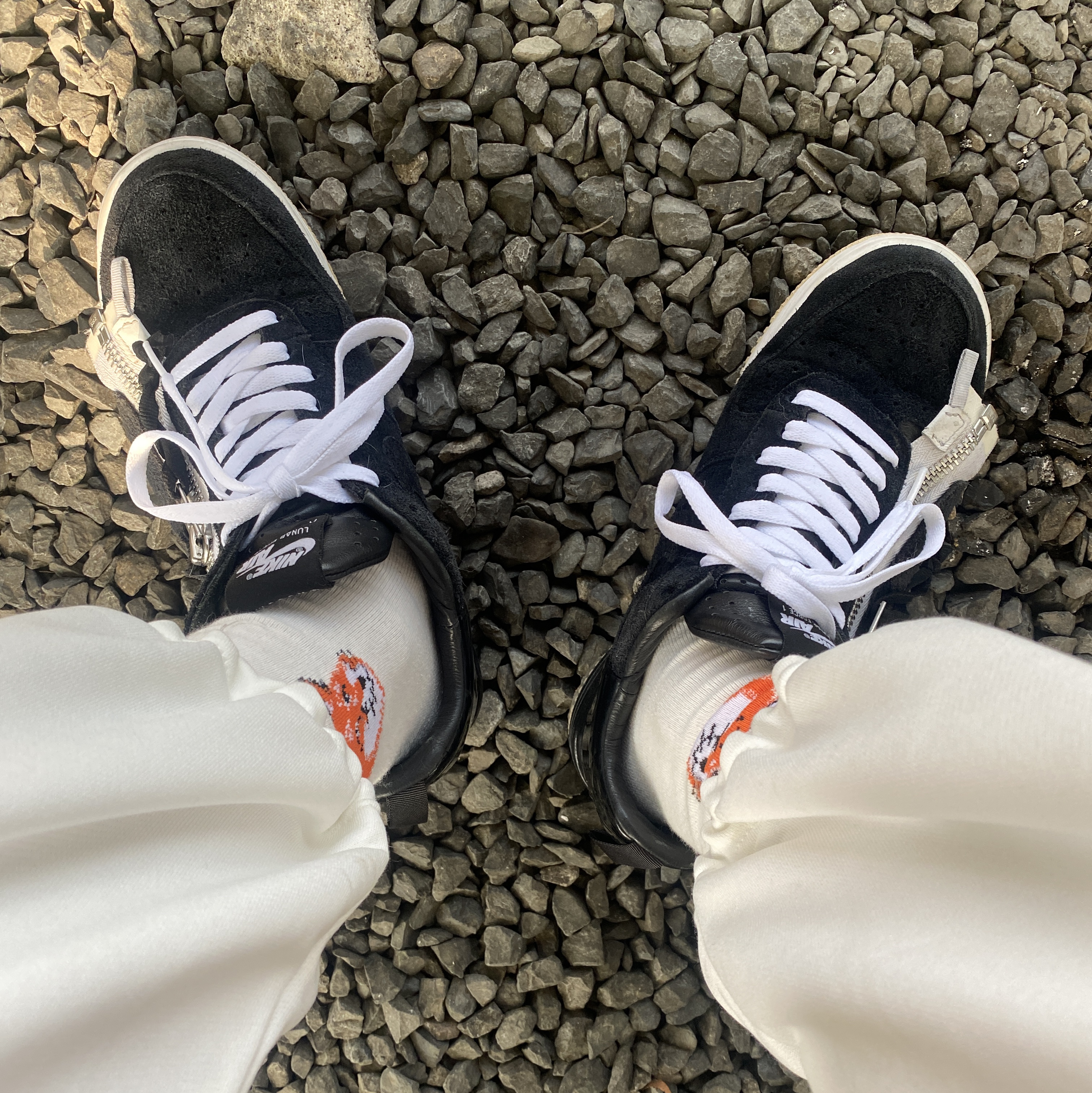 Nike x Acronym Lunar Force 1 SP Zip Black White 착용 스타일 - 2