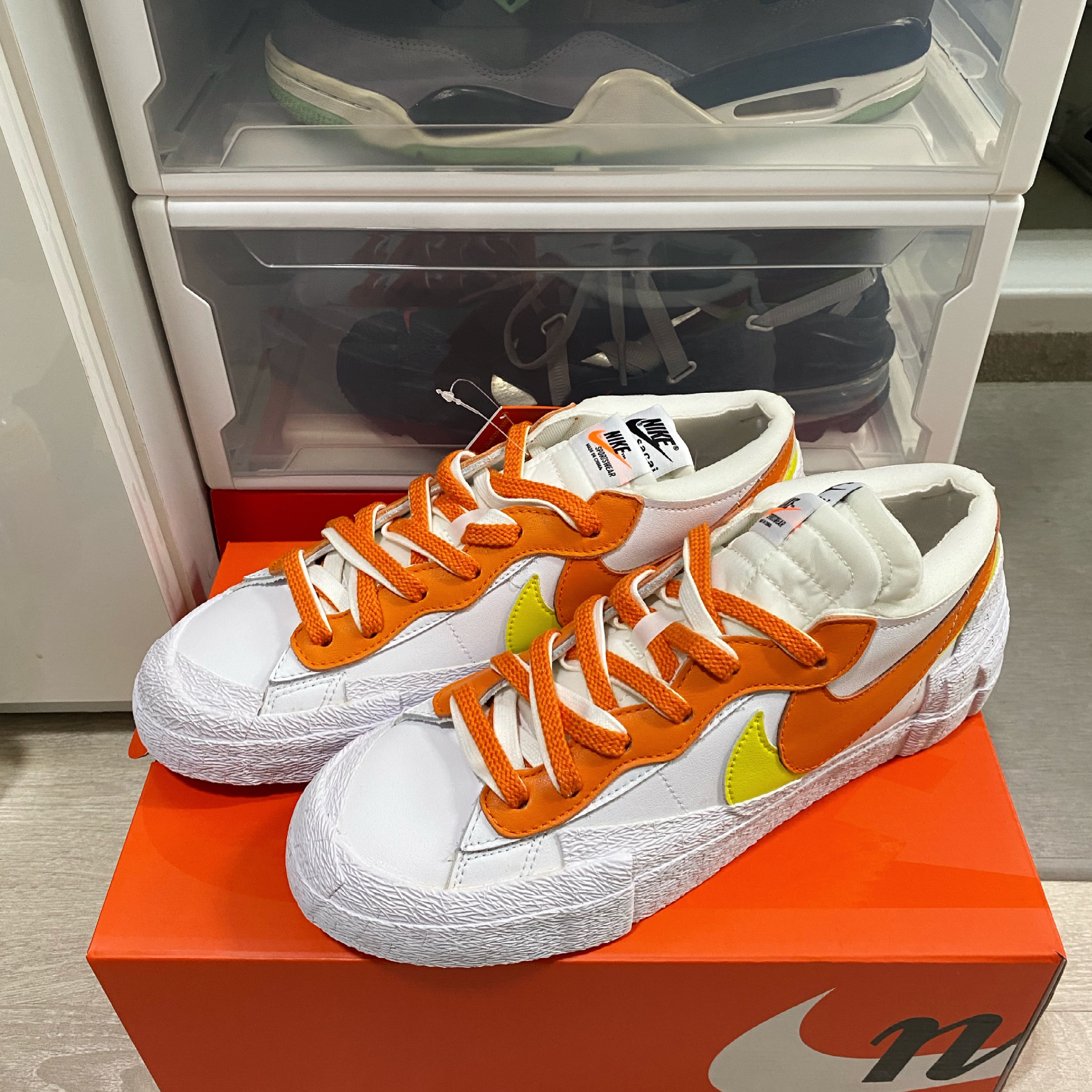 Nike x Sacai Blazer Low Magma Orange 착용 스타일