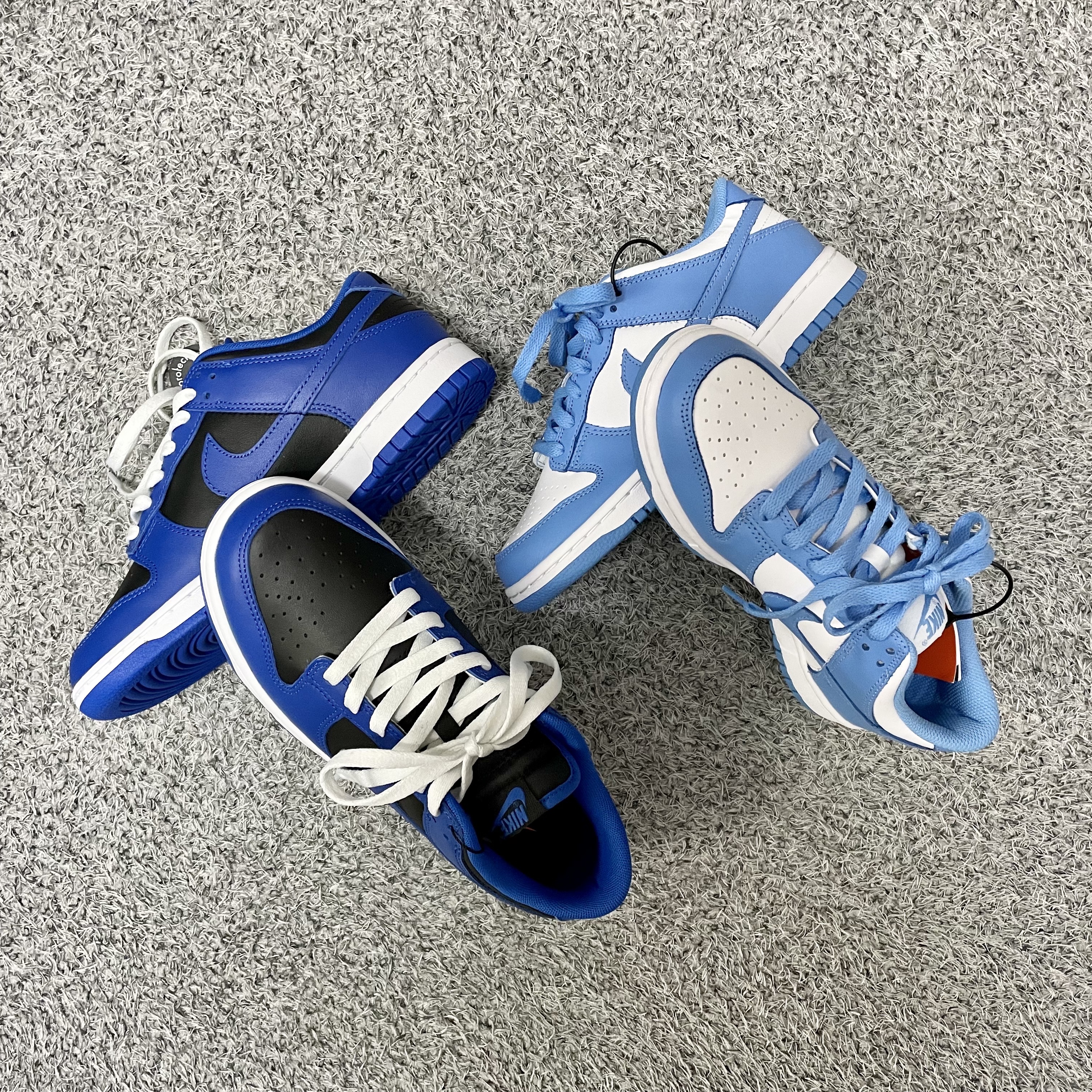(GS) Nike Dunk Low University Blue, Nike Dunk Low Retro Hyper Cobalt 착용 스타일