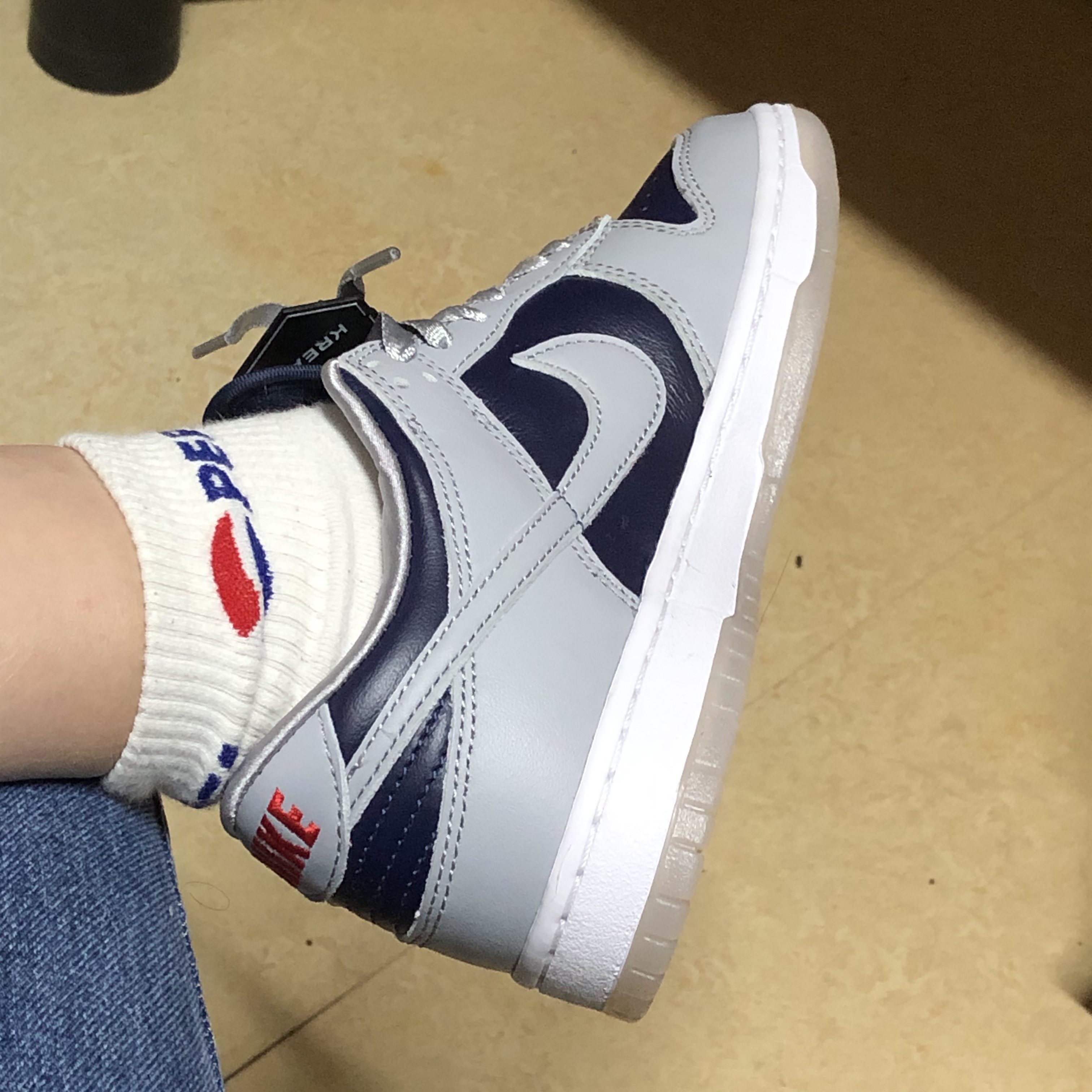 (W) Nike Dunk Low SP College Navy 착용 스타일 - 1