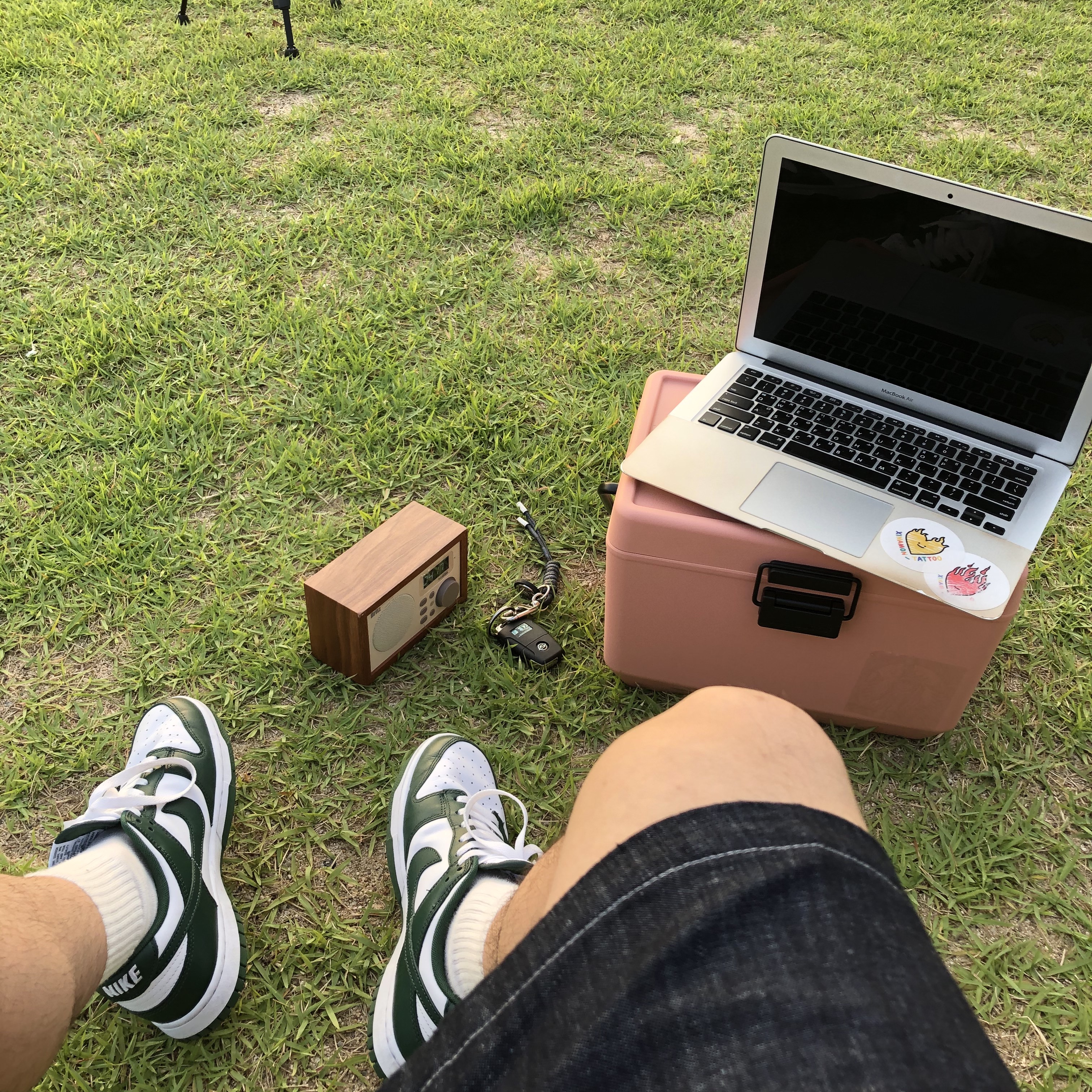 Nike Dunk Low Retro Varsity Green 착용 스타일 - 2