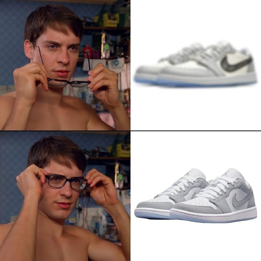 (W) Jordan 1 Low White Wolf Grey 착용 스타일