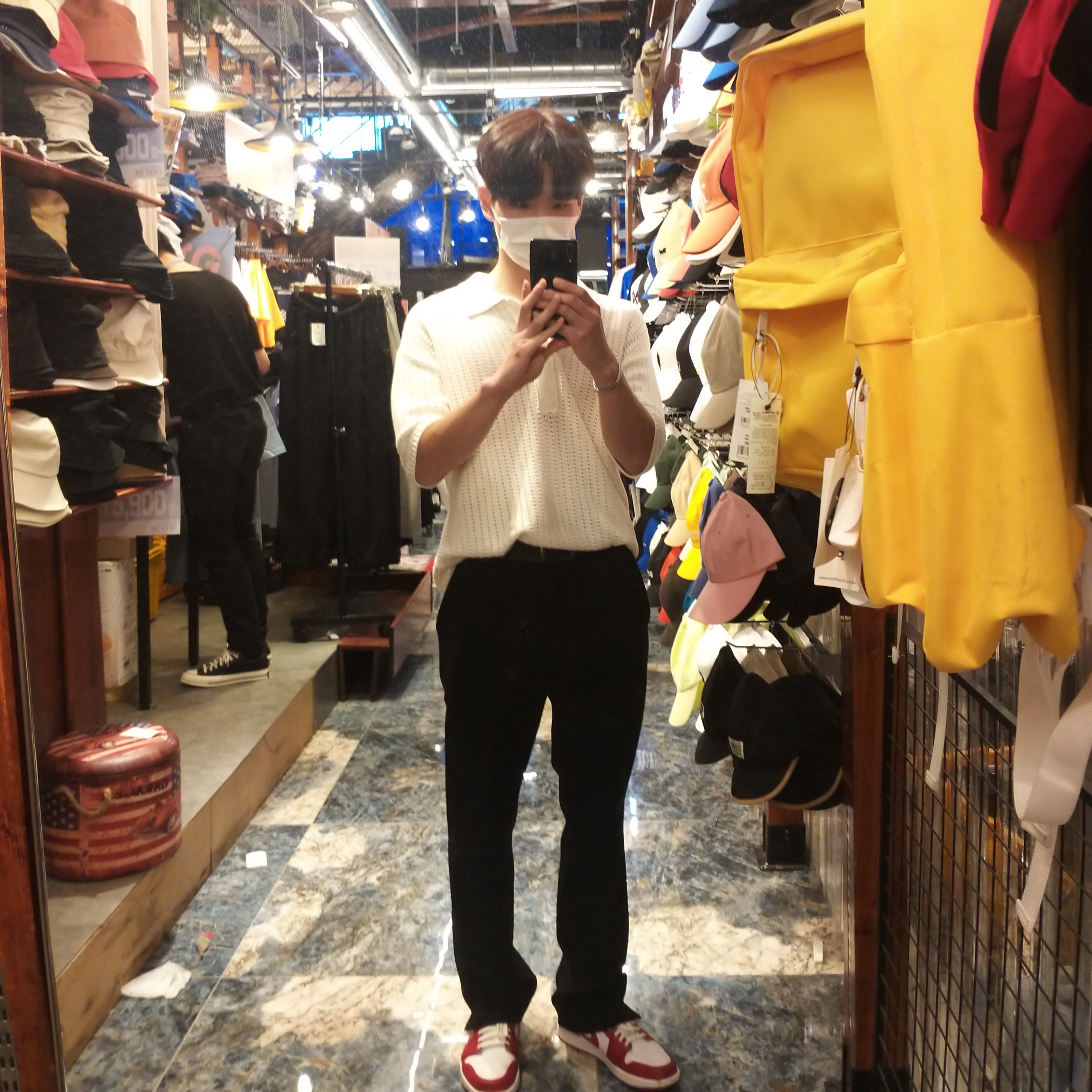 Jordan 1 Low Gym Red White 착용 스타일