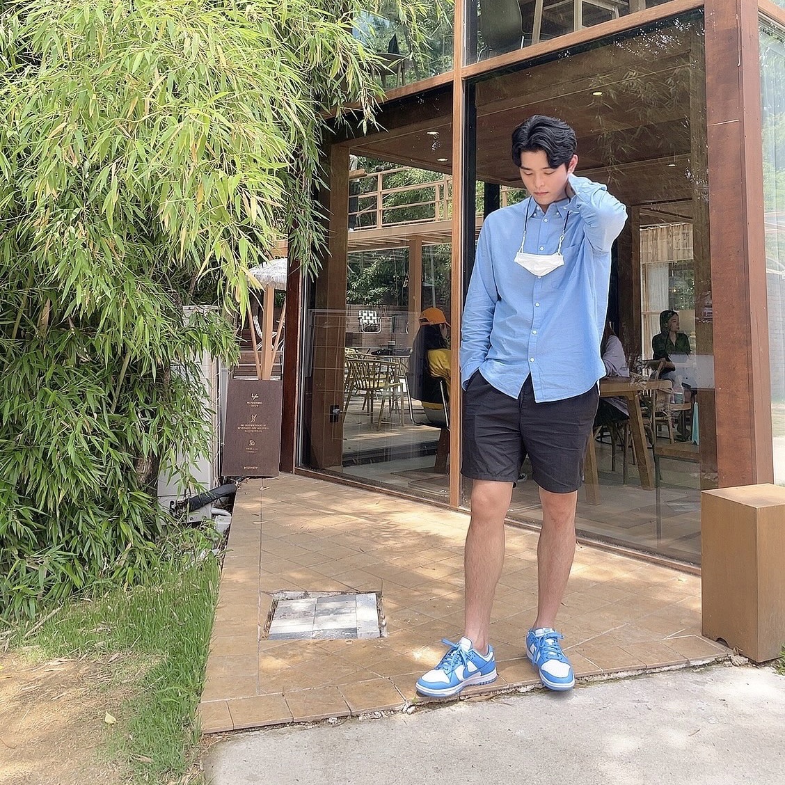 Nike Dunk Low Retro University Blue 착용 스타일