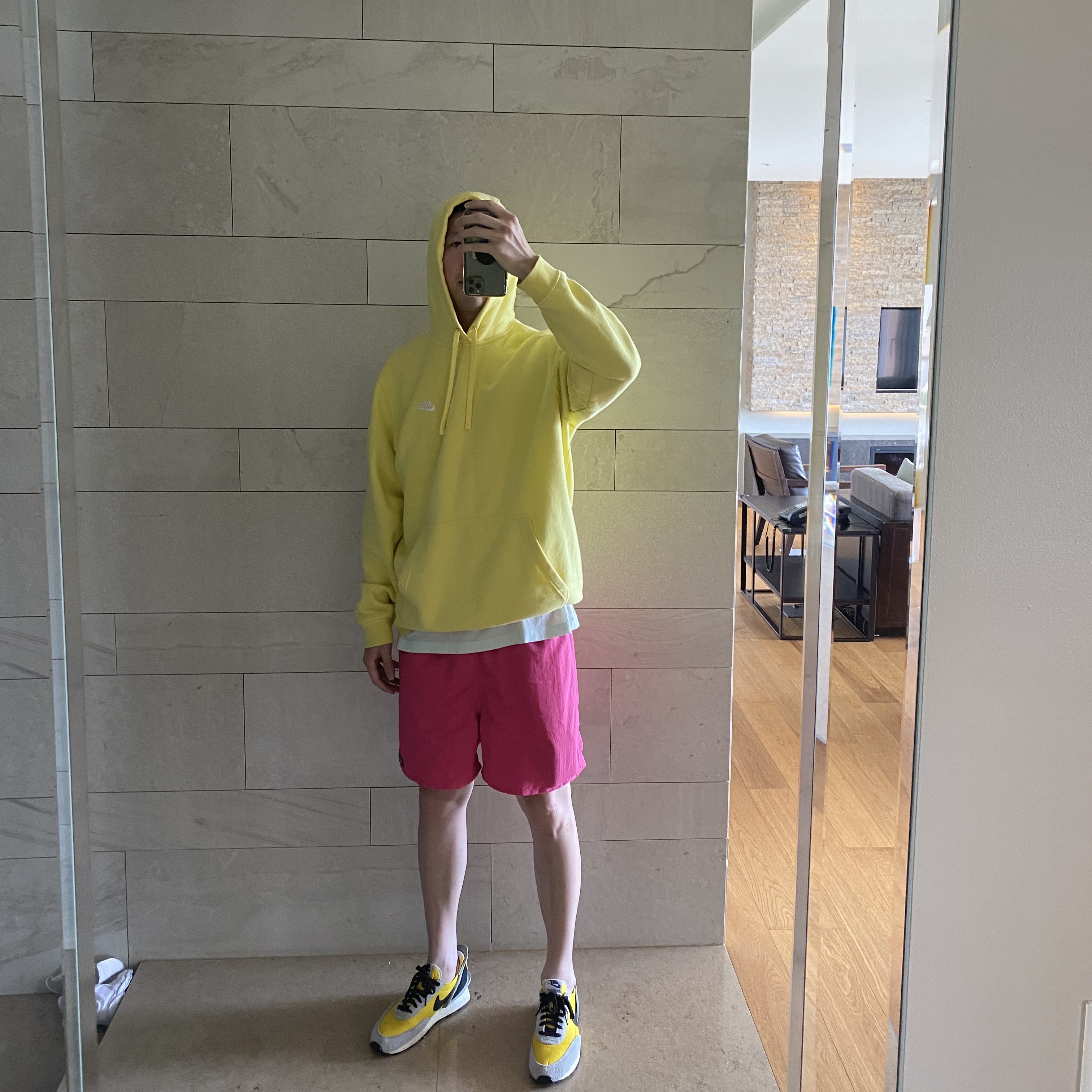 Nike x Undercover Daybreak Bright Citron 착용 스타일