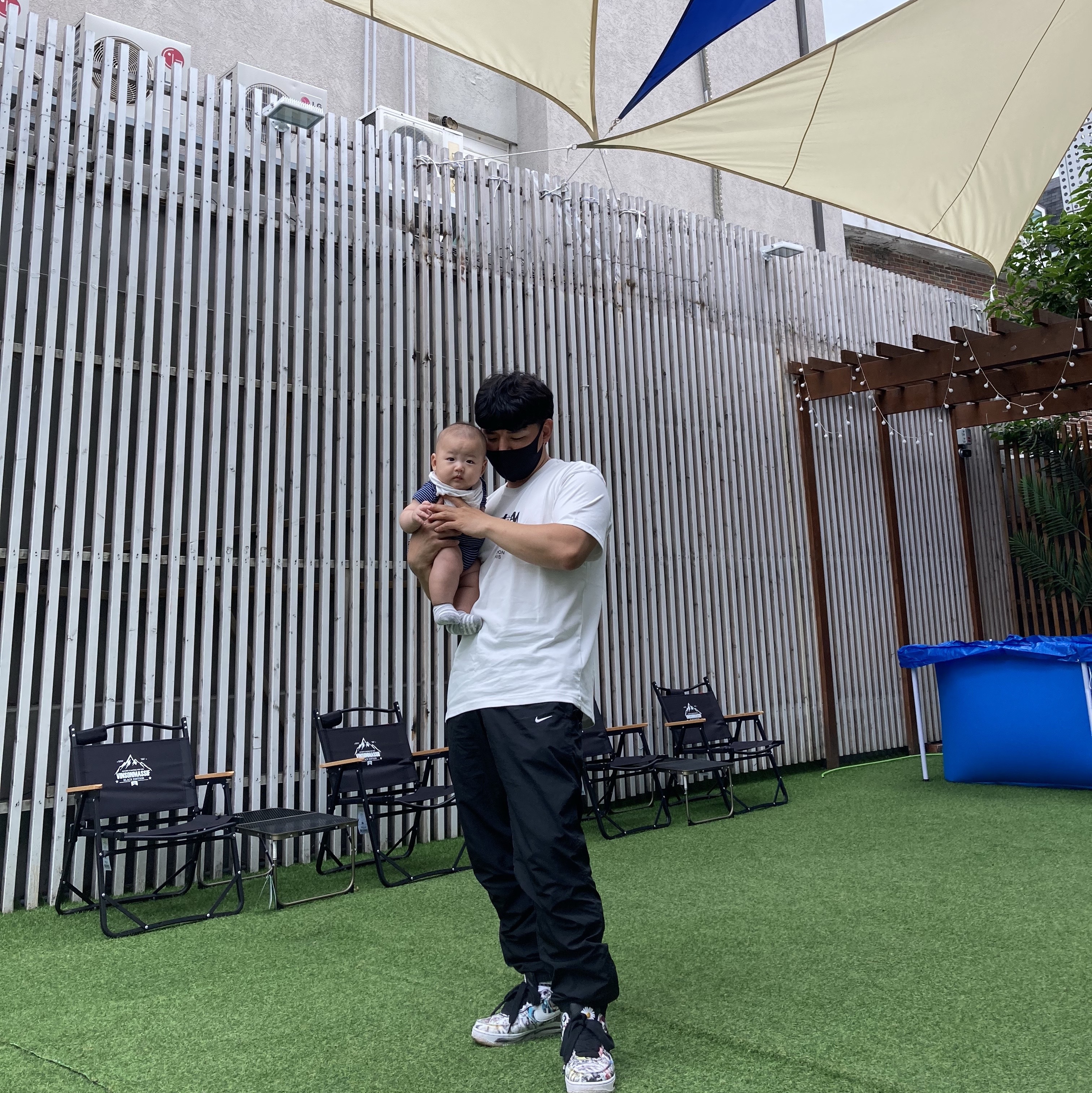 Nike x Stussy WT T-Shirt White - Asia, Nike M NRG Track Pants Black 착용 스타일