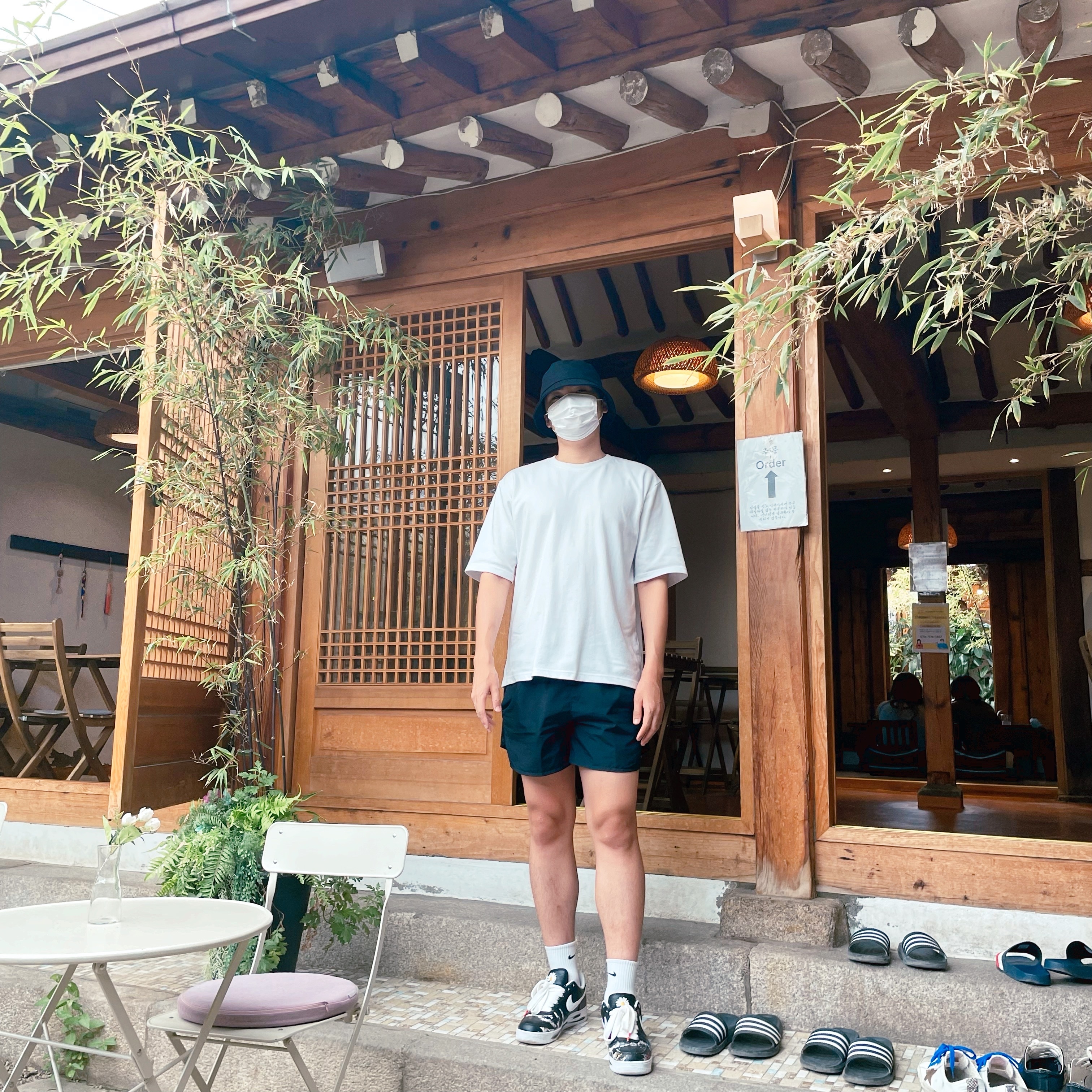 Nike x Peaceminusone Air Force 1 Low Para-Noise 착용 스타일