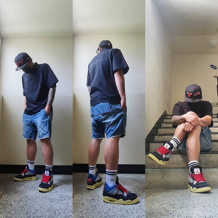 Essentials Short Sleeve Polo Black - 21SS, Jordan 4 x Union Retro Off Noir 착용 스타일 - 1