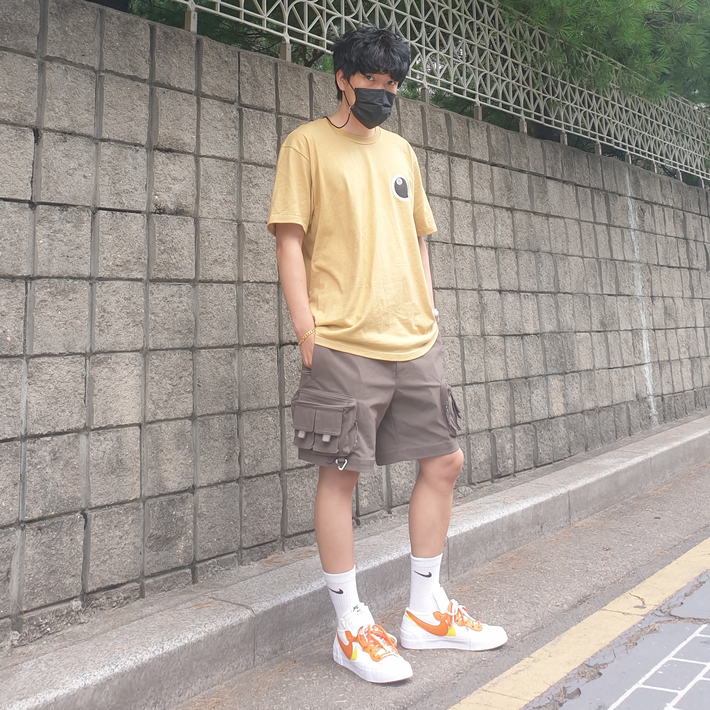 Nike x Sacai Blazer Low Magma Orange 착용 스타일