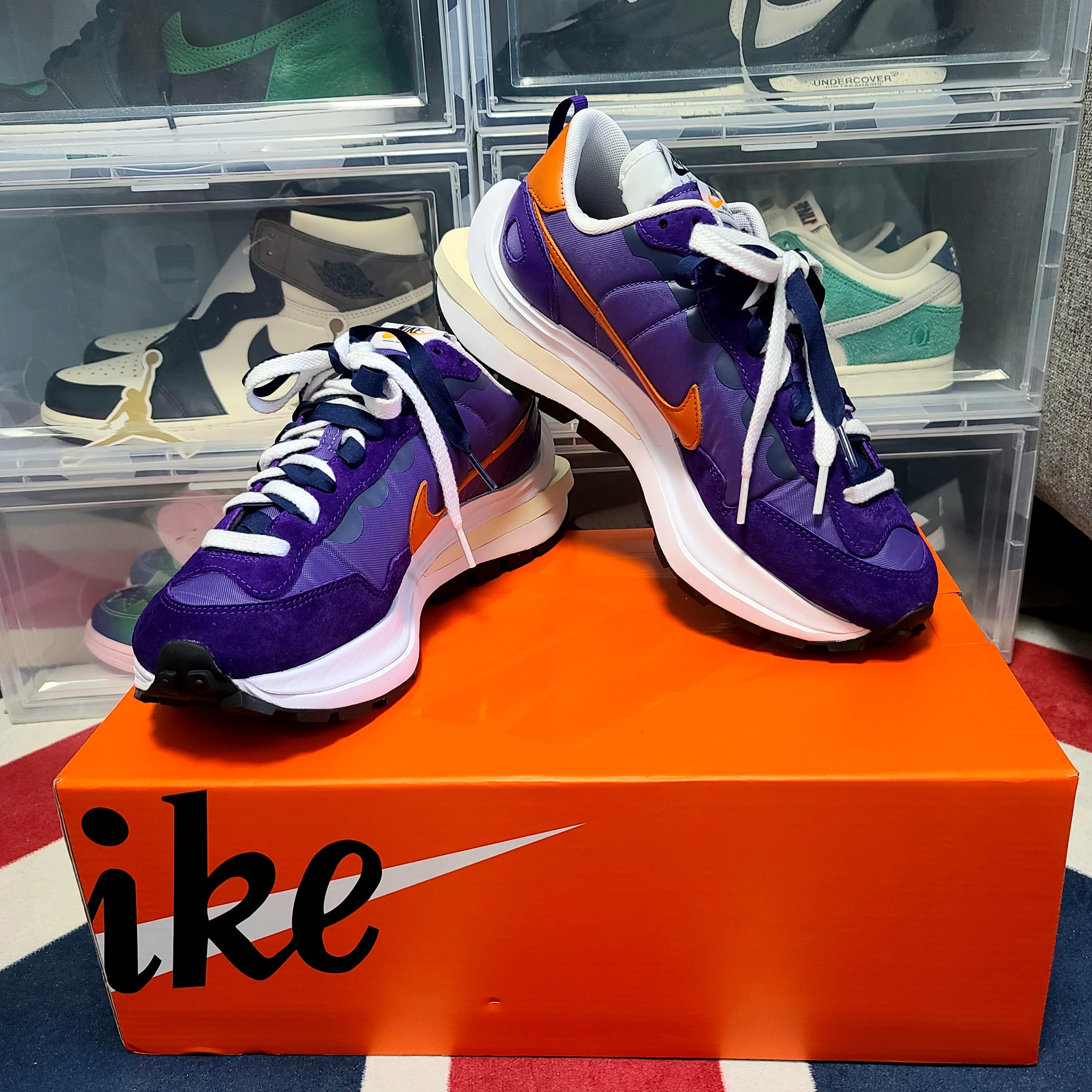Nike x Sacai VaporWaffle Dark Iris 착용 스타일 - 1