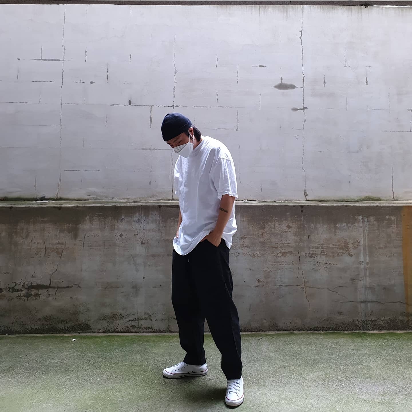 Converse Chuck 70 High Vintage Canvas White 착용 스타일 - 1