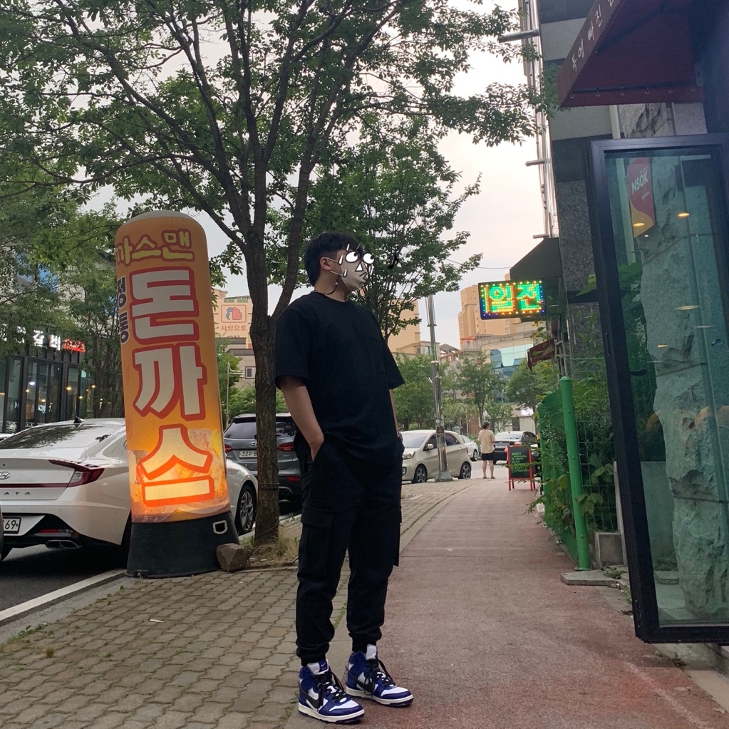 Nike x Ambush Dunk High Deep Royal Blue 착용 스타일