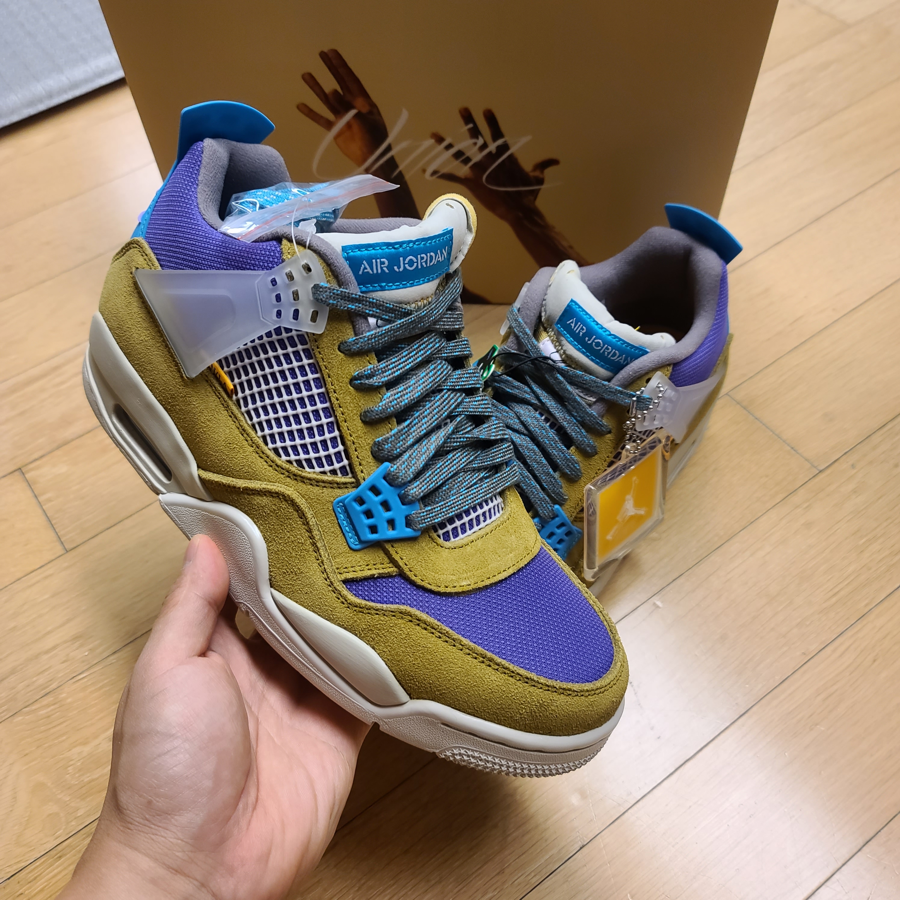 Jordan 4 x Union Retro SP Desert Moss 착용 스타일 - 4