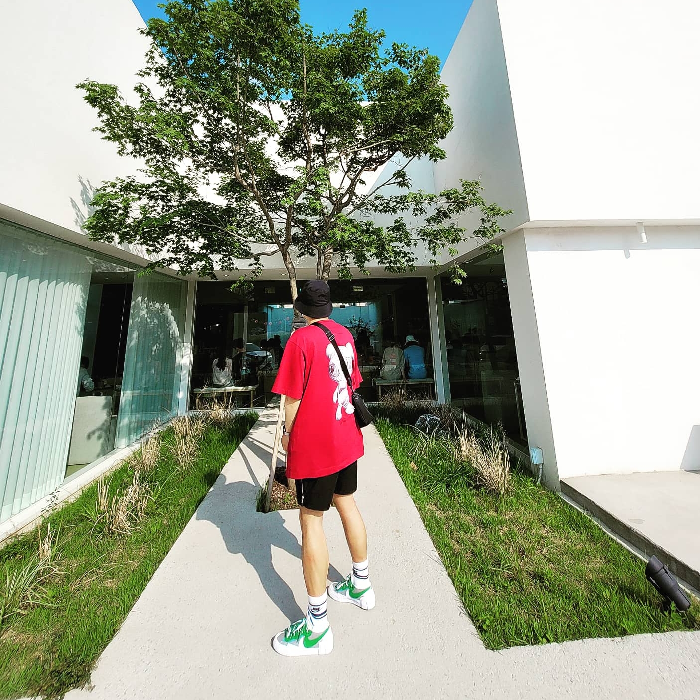 Nike x Sacai Blazer Low Classic Green 착용 스타일
