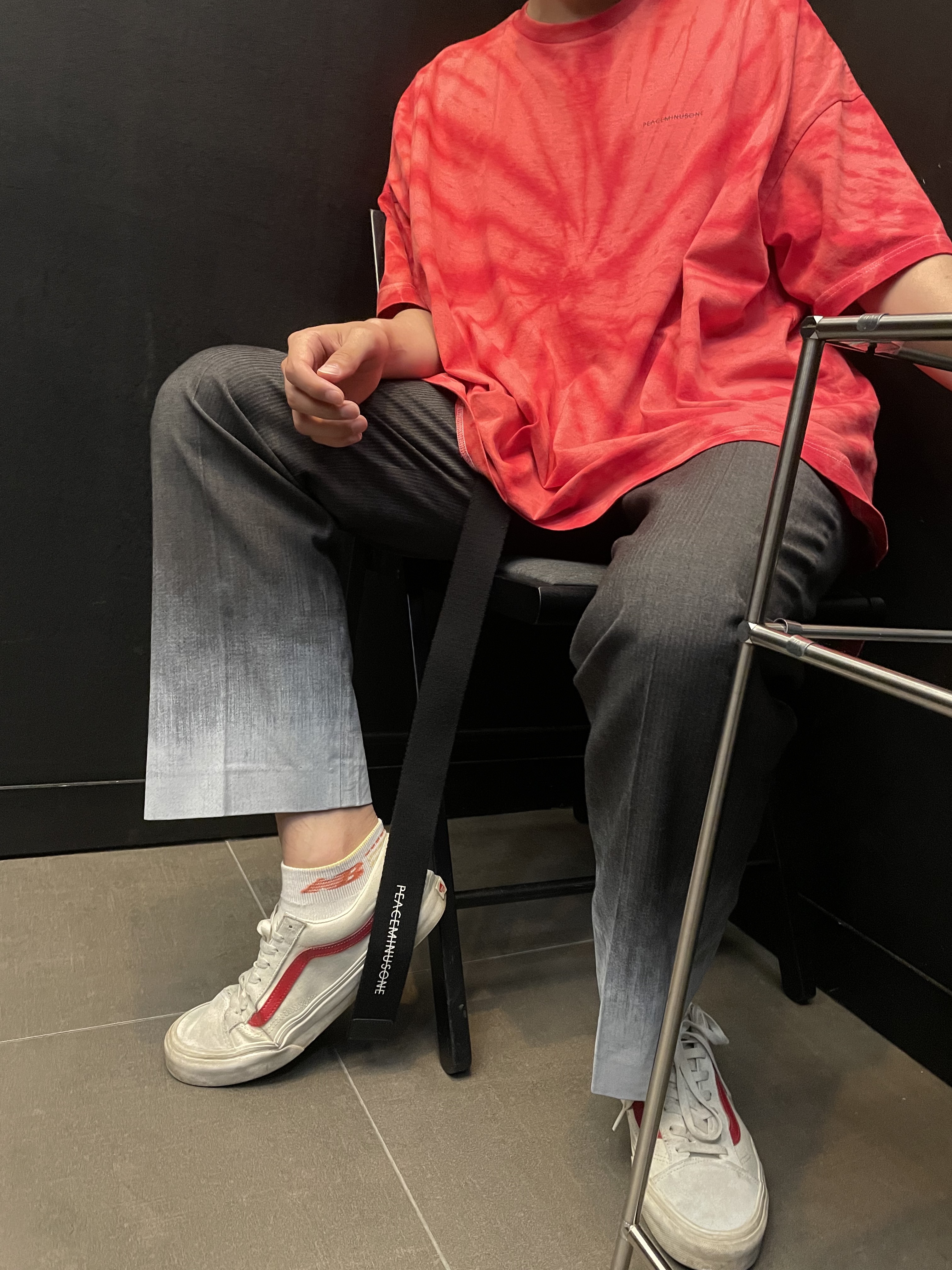 Vans Style 36 Marshmallow Racing Red 착용 스타일