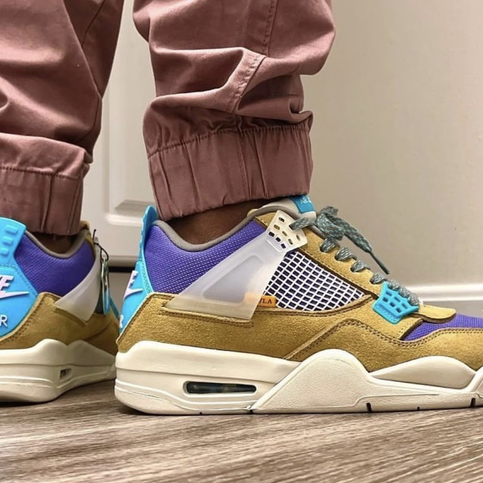 Jordan 4 x Union Retro SP Desert Moss 착용 스타일 - 1