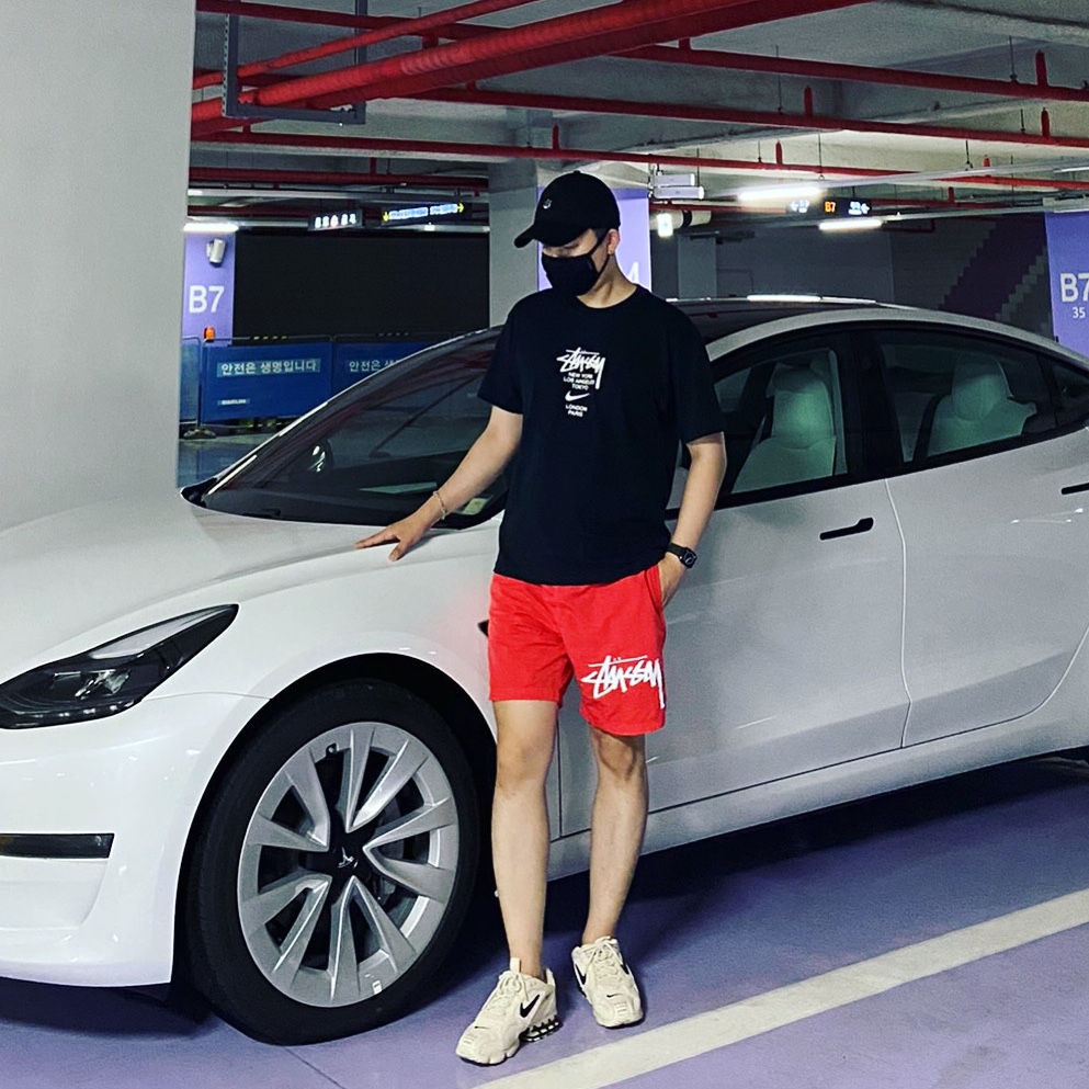 Nike x Stussy Water Shorts Habanero Red, Nike x Stussy WT T-Shirt Black - Asia 착용 스타일
