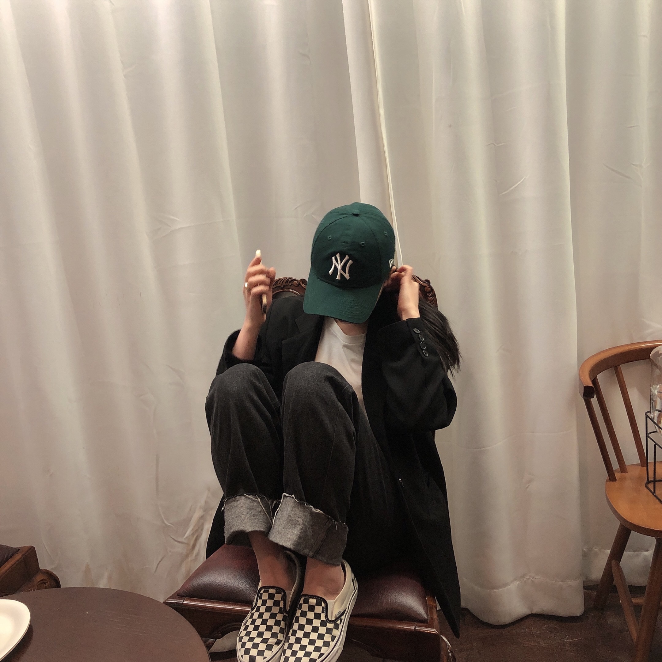 Vans Vault OG Classic Slip-On Checkerboard 착용 스타일