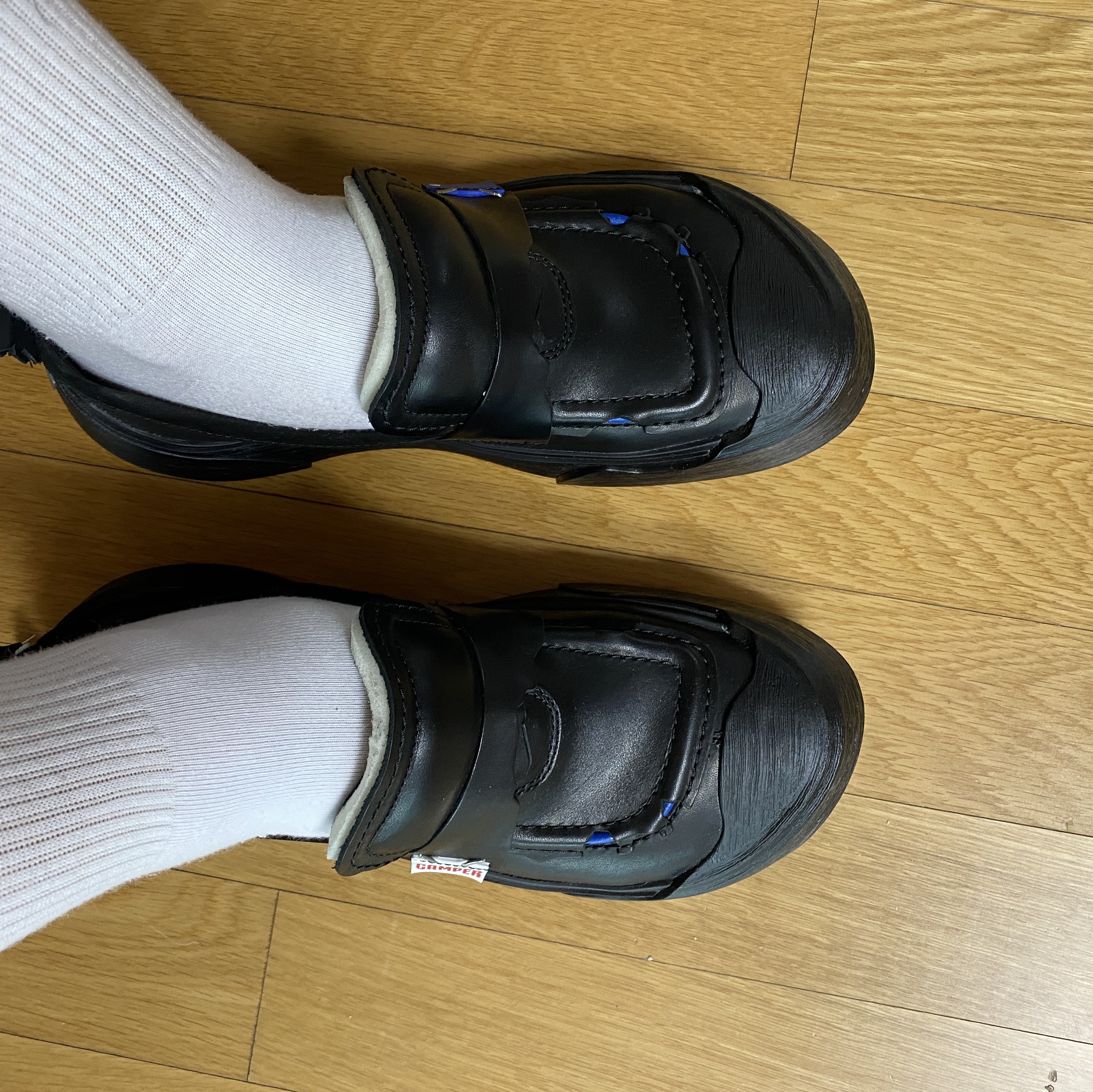 Camper x Ader Error Proto-743-S Black Leather Shoes, (W) Camper x Ader Error Proto-743-S Black Leather Shoes 착용 스타일 - 3