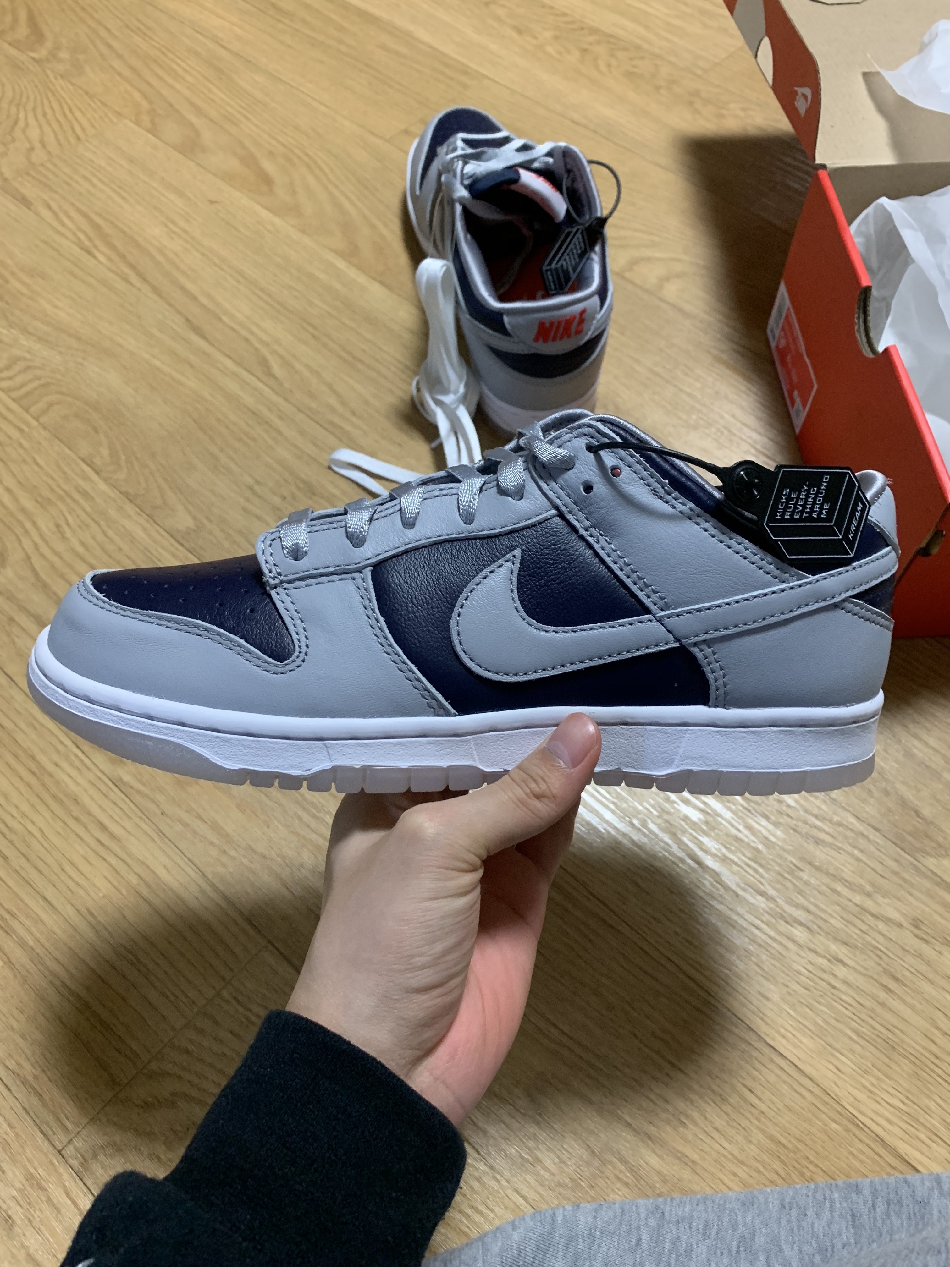 (W) Nike Dunk Low SP College Navy 착용 스타일 - 2