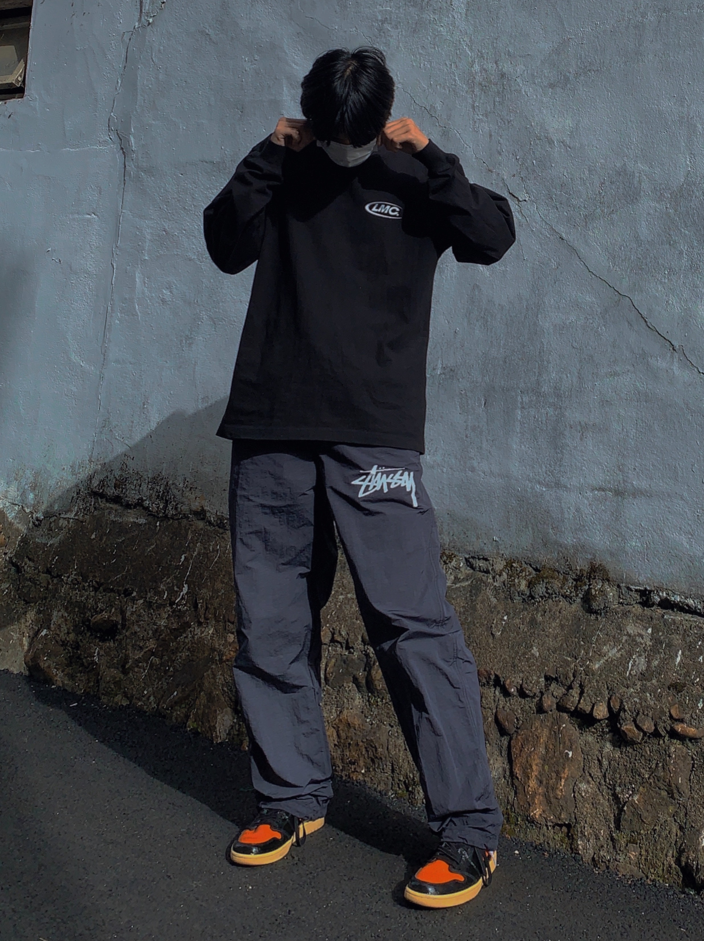 Nike x Stussy Beach Pants Off Noir, Jordan 1 Retro High Shattered Backboard 3.0 착용 스타일