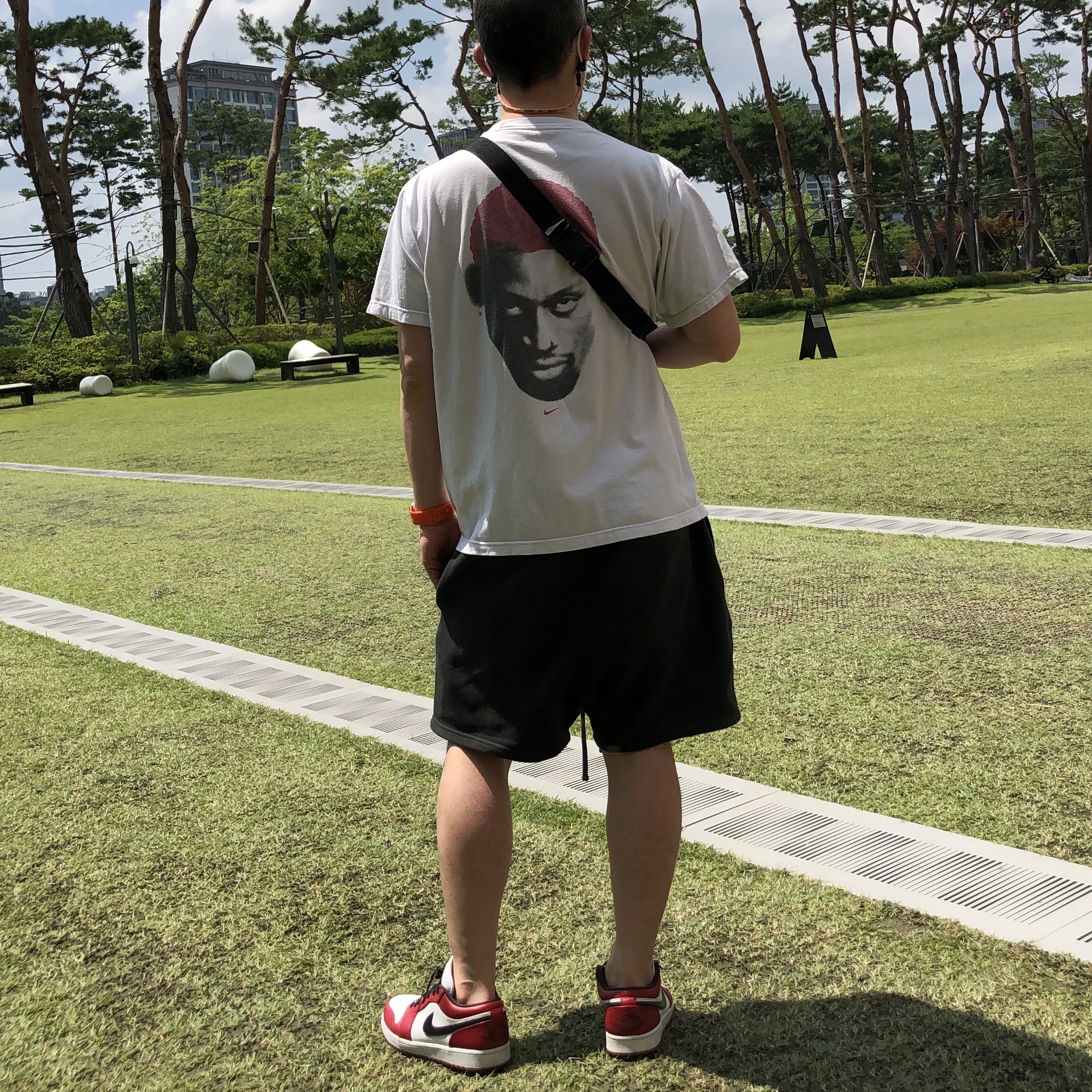 Jordan 1 Low Gym Red White 착용 스타일