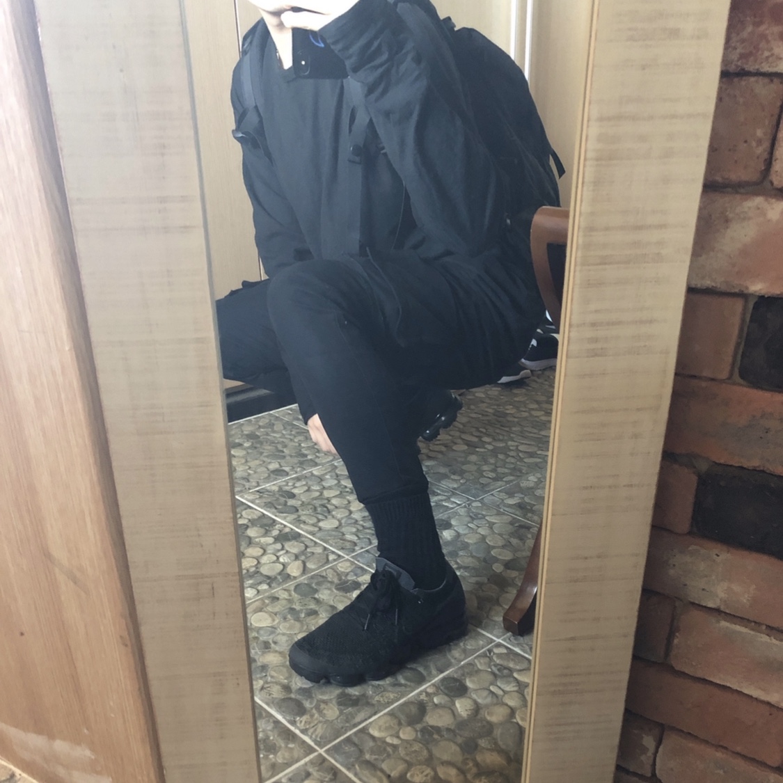Nike Air VaporMax Triple Black 착용 스타일