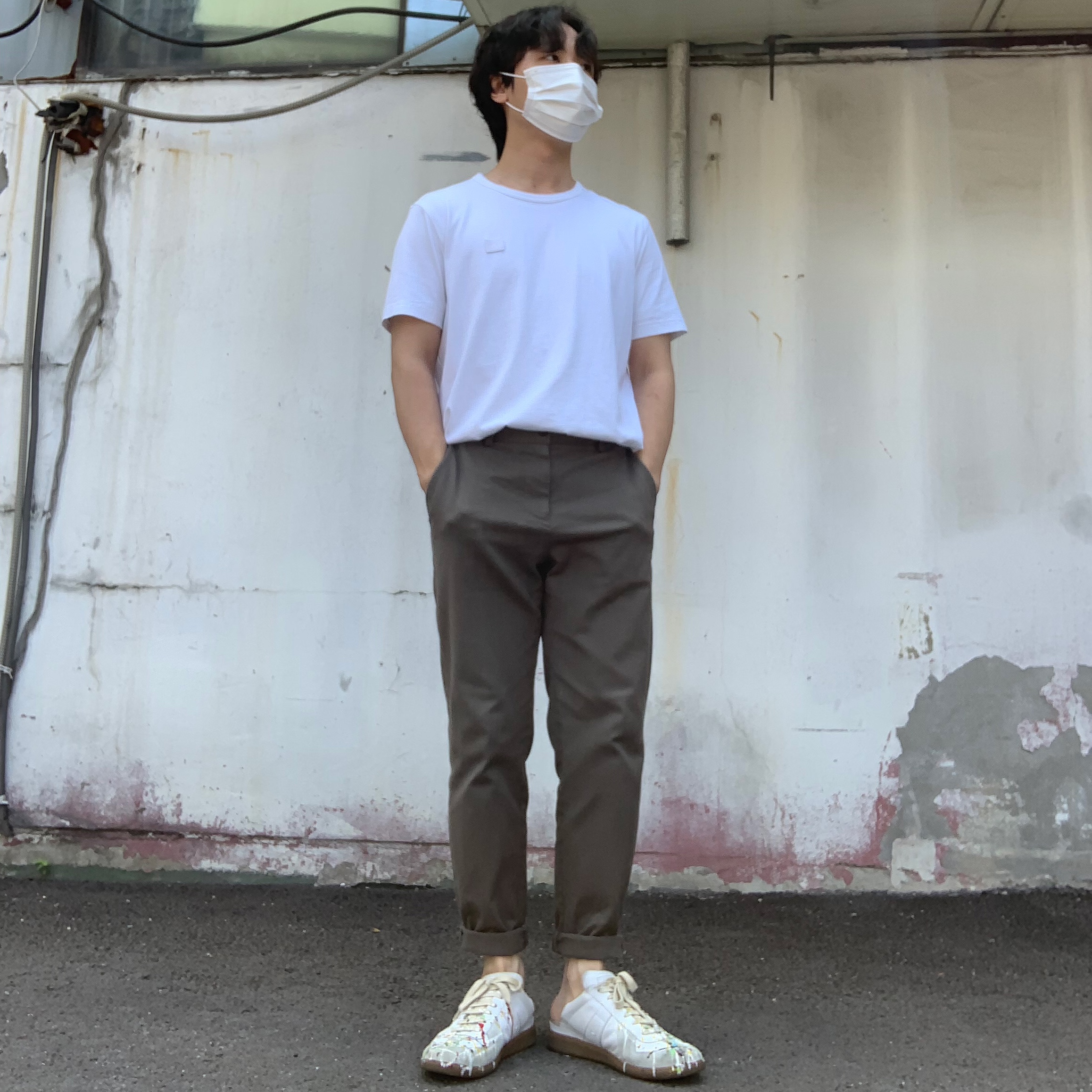 Maison Margiela Replica Paint Drop Sneakers 착용 스타일 - 2