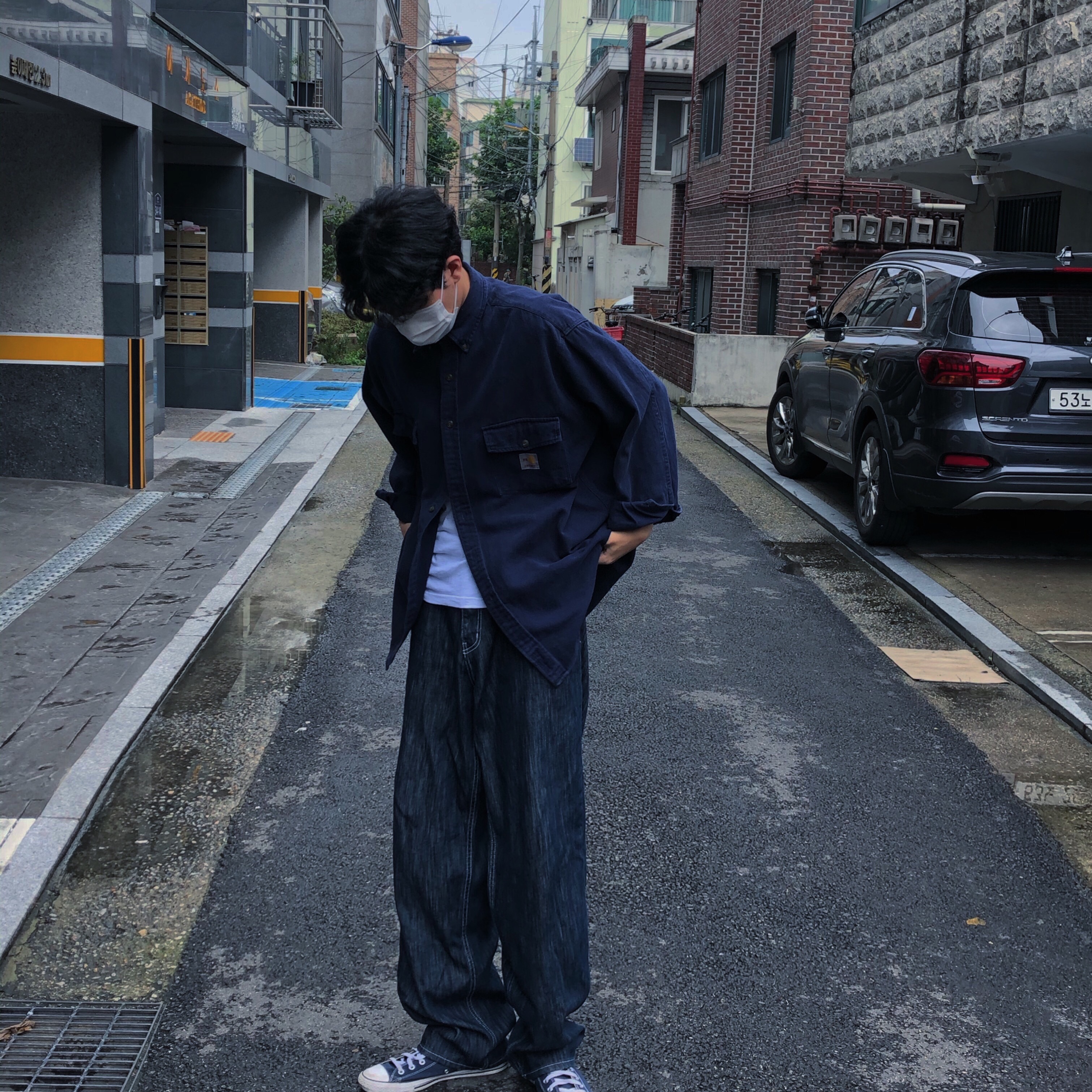 Converse Chuck 70 High Rush Blue 착용 스타일