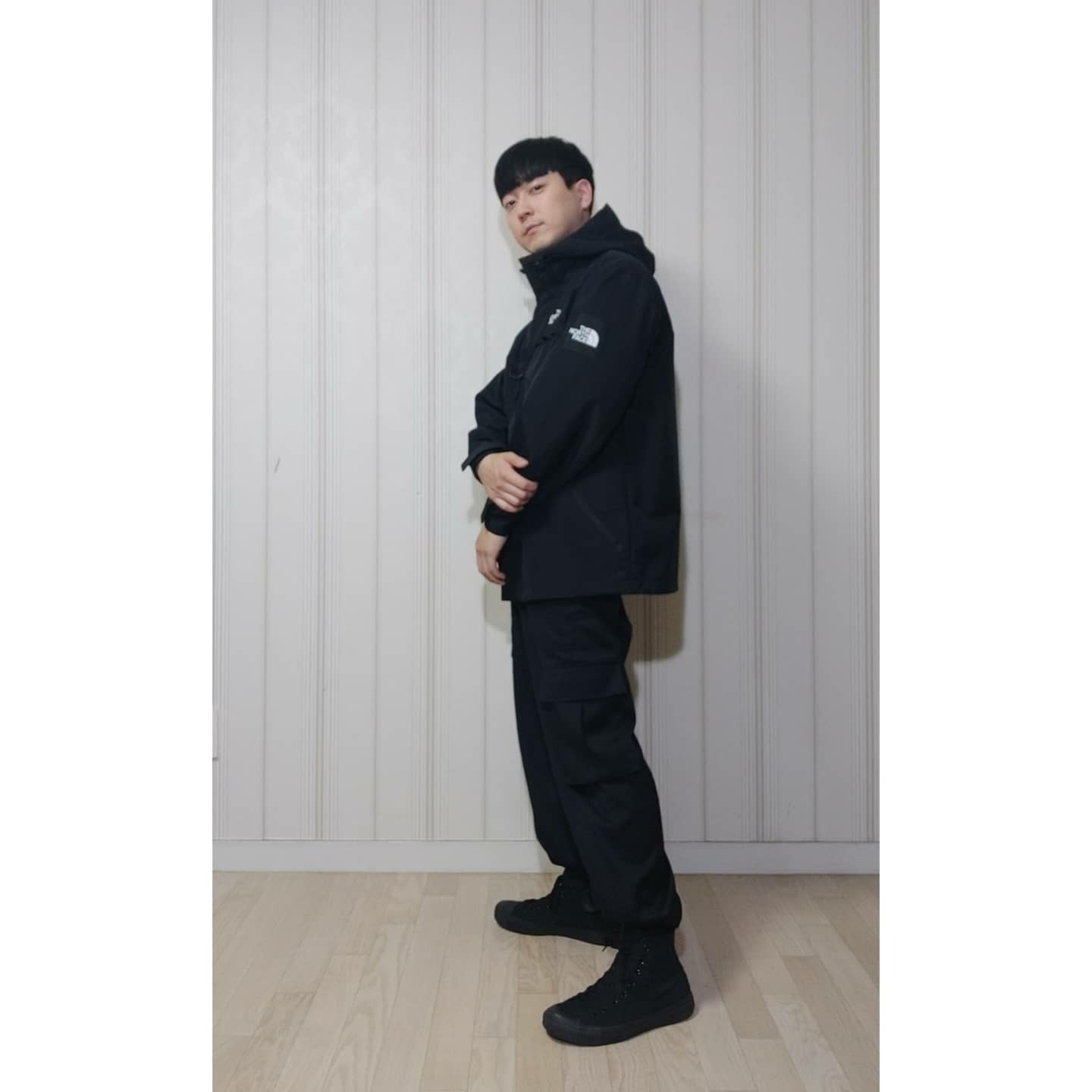 Converse Chuck 70 Hi Black 착용 스타일 - 1