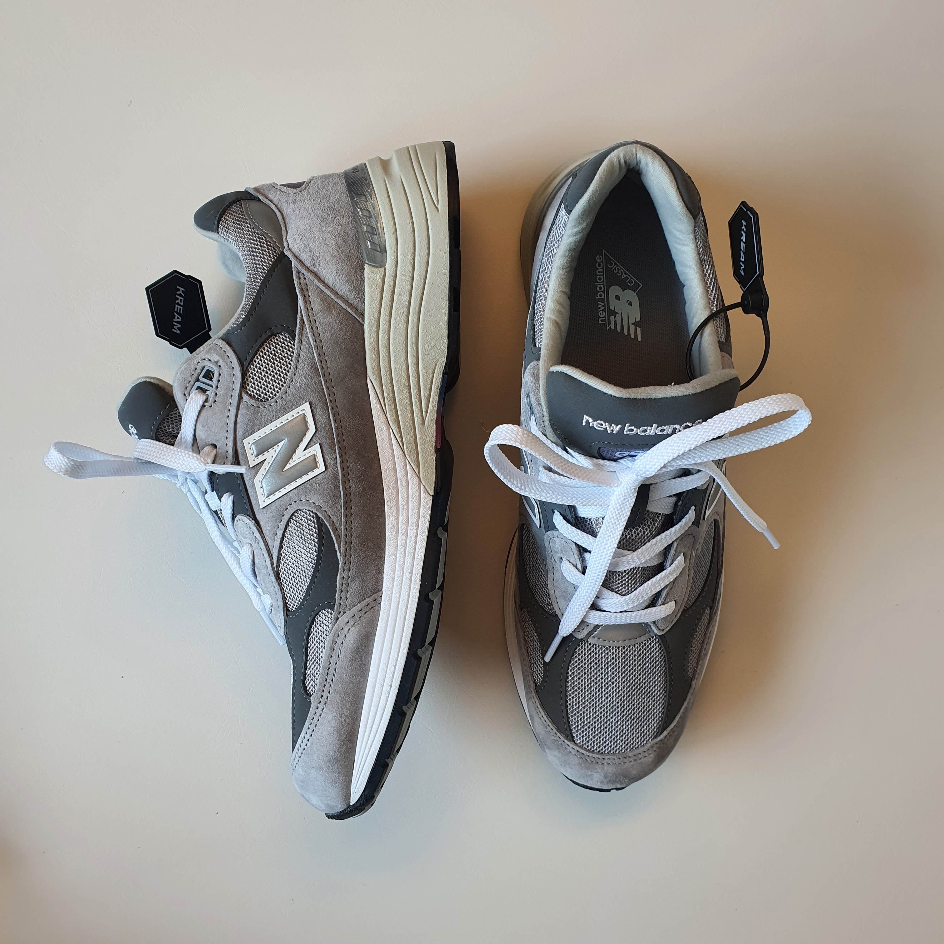New Balance 992 Made in USA Grey - D Standard 착용 스타일 - 4