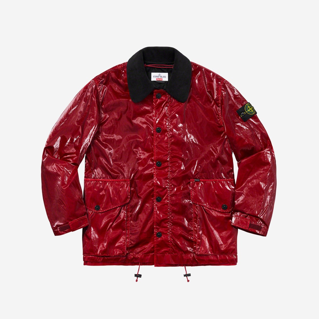 Supreme x Stone Island New Silk Light Jacket Red - 19SS 상세 이미지 1