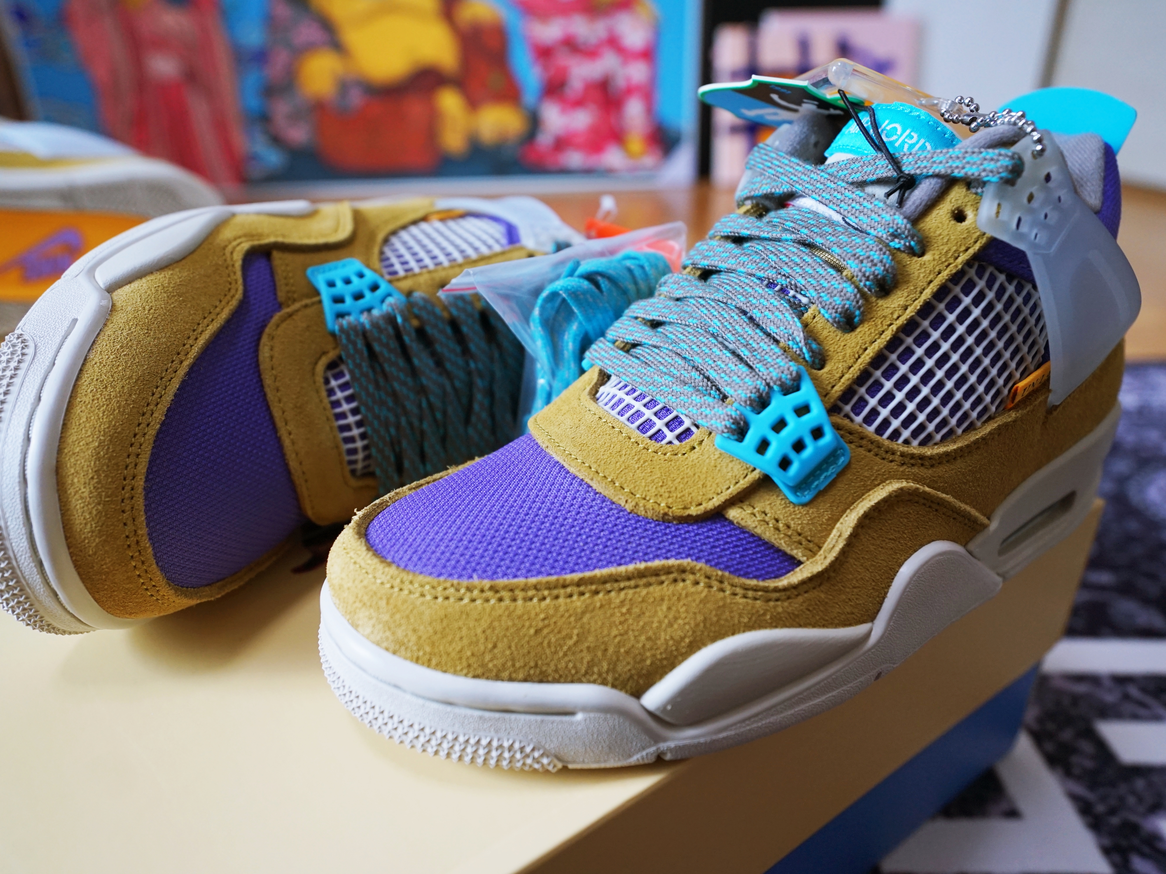 Jordan 4 x Union Retro SP Desert Moss 착용 스타일 - 3